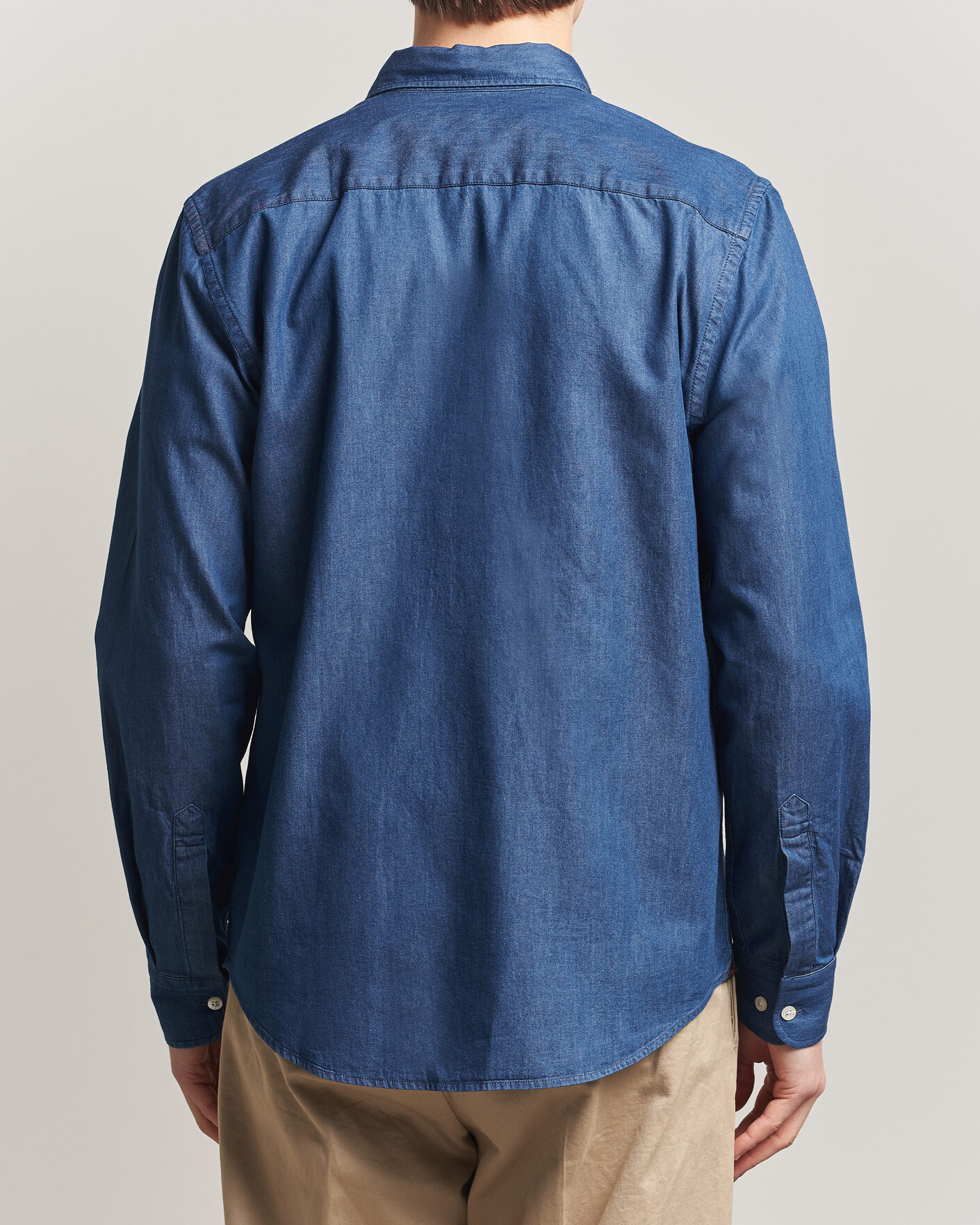 Uomini | Camicie | Morris | Light Denim Shirt Blue