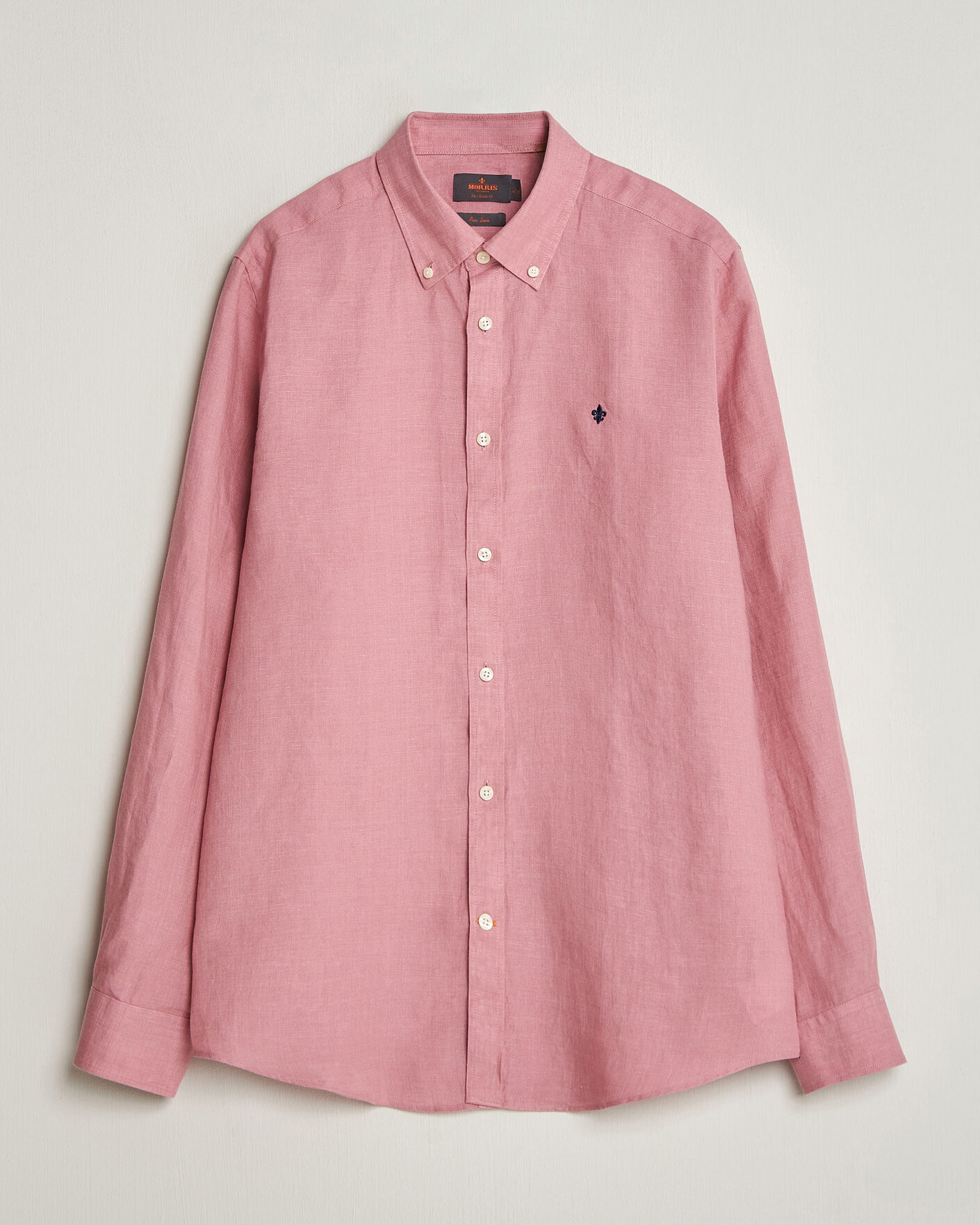 Uomini | Camicie | Morris | Douglas Button Down Linen Shirt Pink