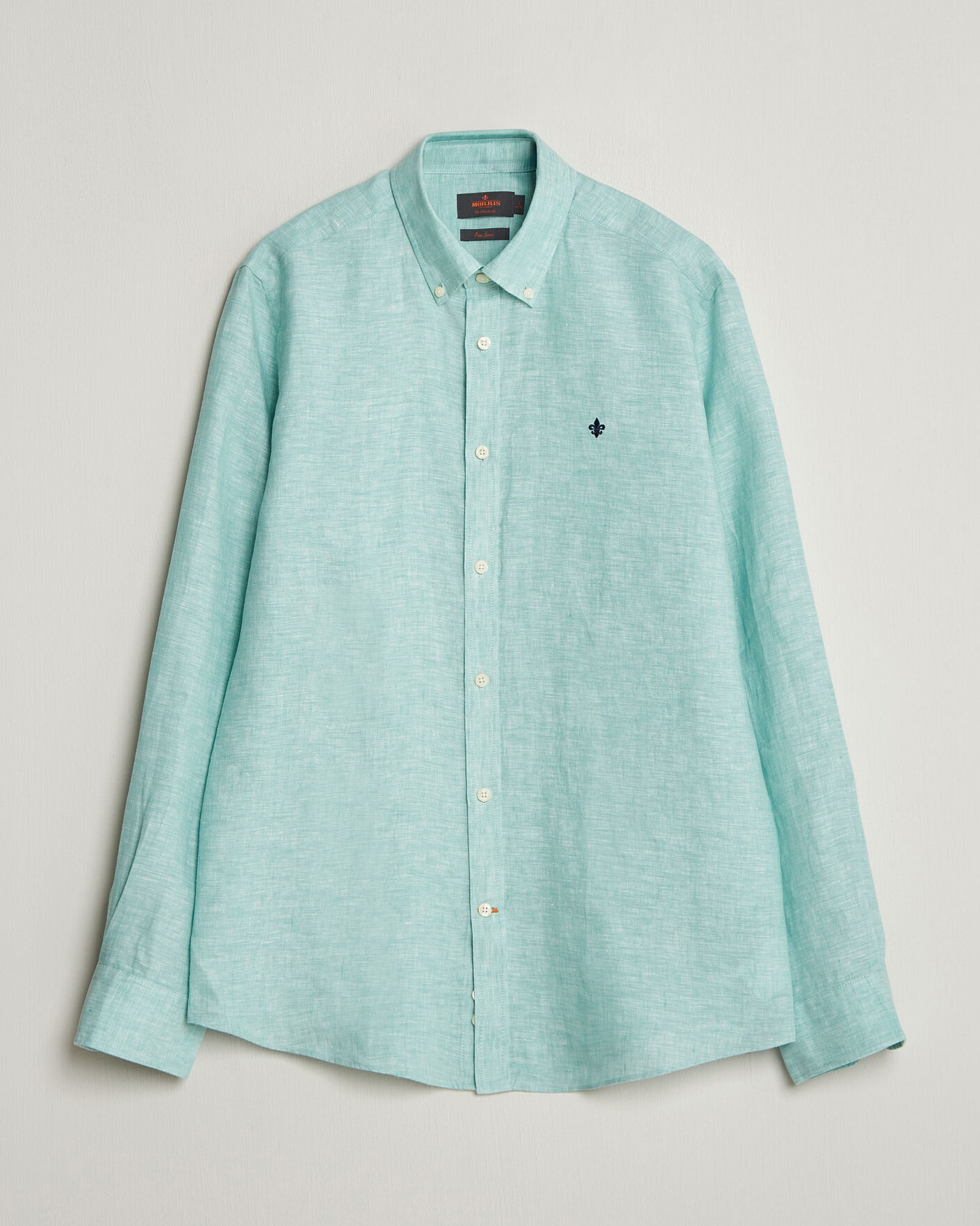Uomini | Camicie | Morris | Douglas Button Down Linen Shirt Green
