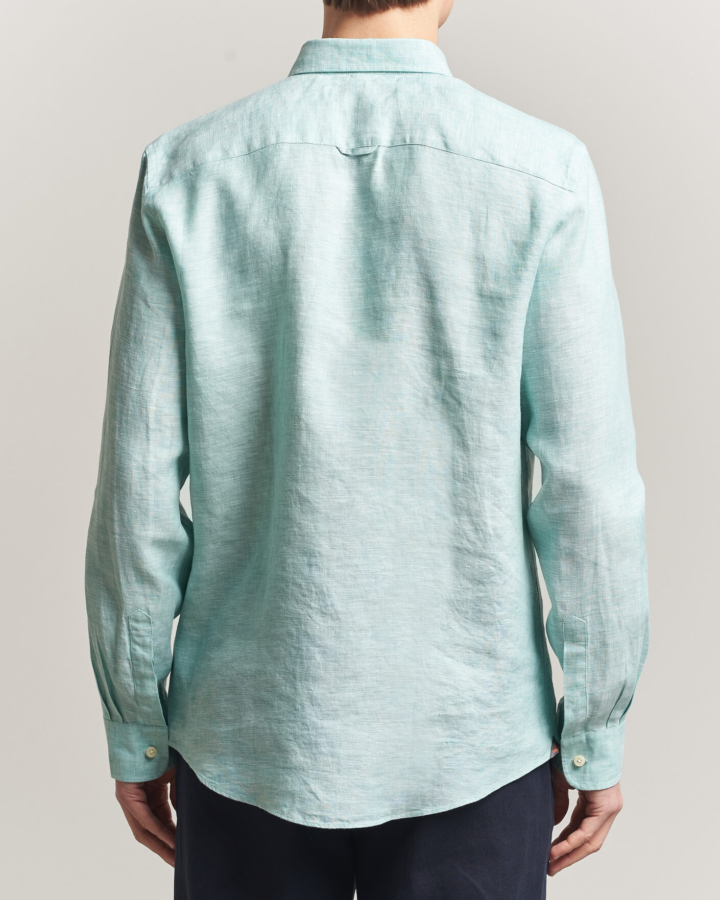 Uomini | Camicie | Morris | Douglas Button Down Linen Shirt Green