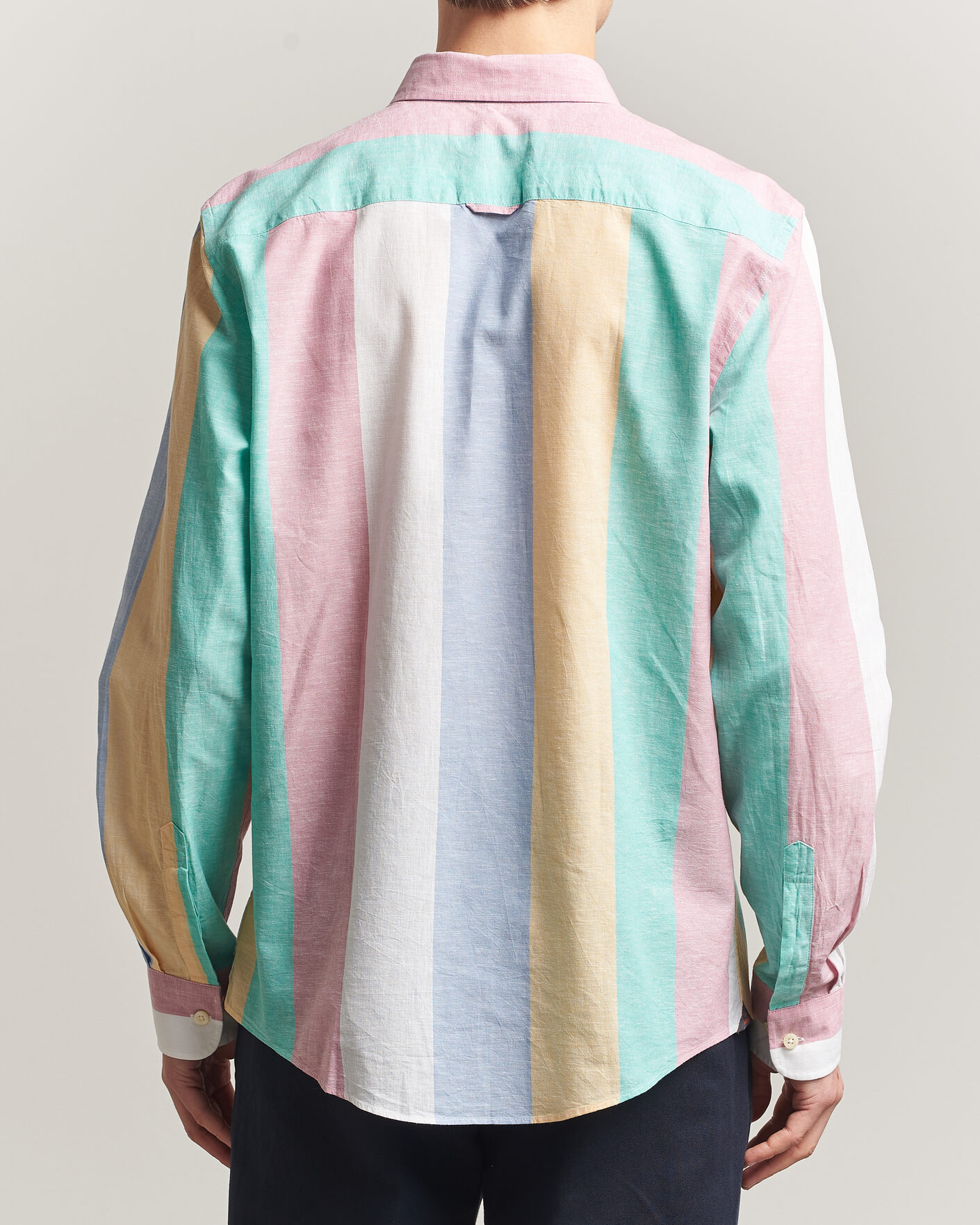 Uomini | Camicie | Morris | Happy Striped Linen Shirt Multi