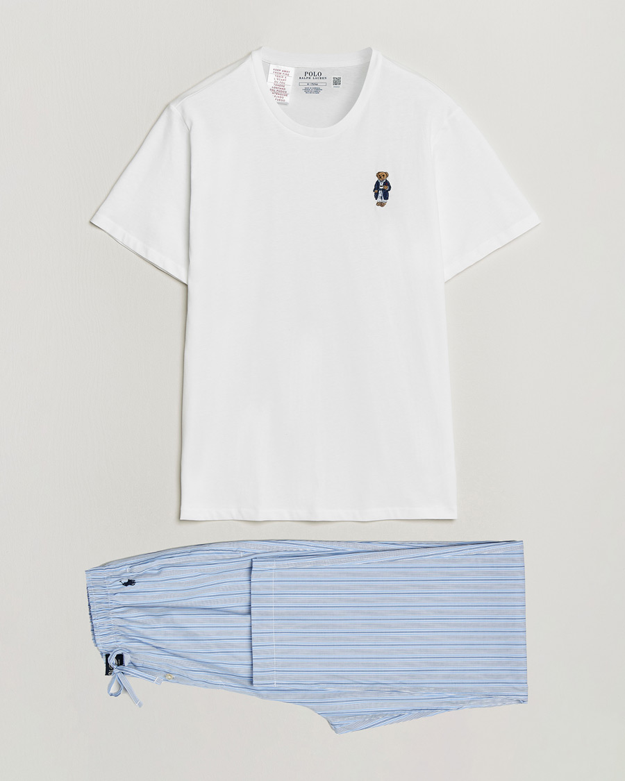 Uomini | Accappatoi & Pigiami | Polo Ralph Lauren | Cotton Pyjama Set Andrew Stripe/White
