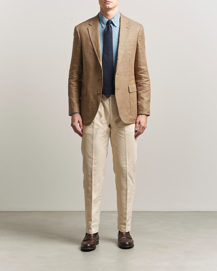 Uomini | Blazers | Polo Ralph Lauren | Mini Guncheck Blazer Camel Multi