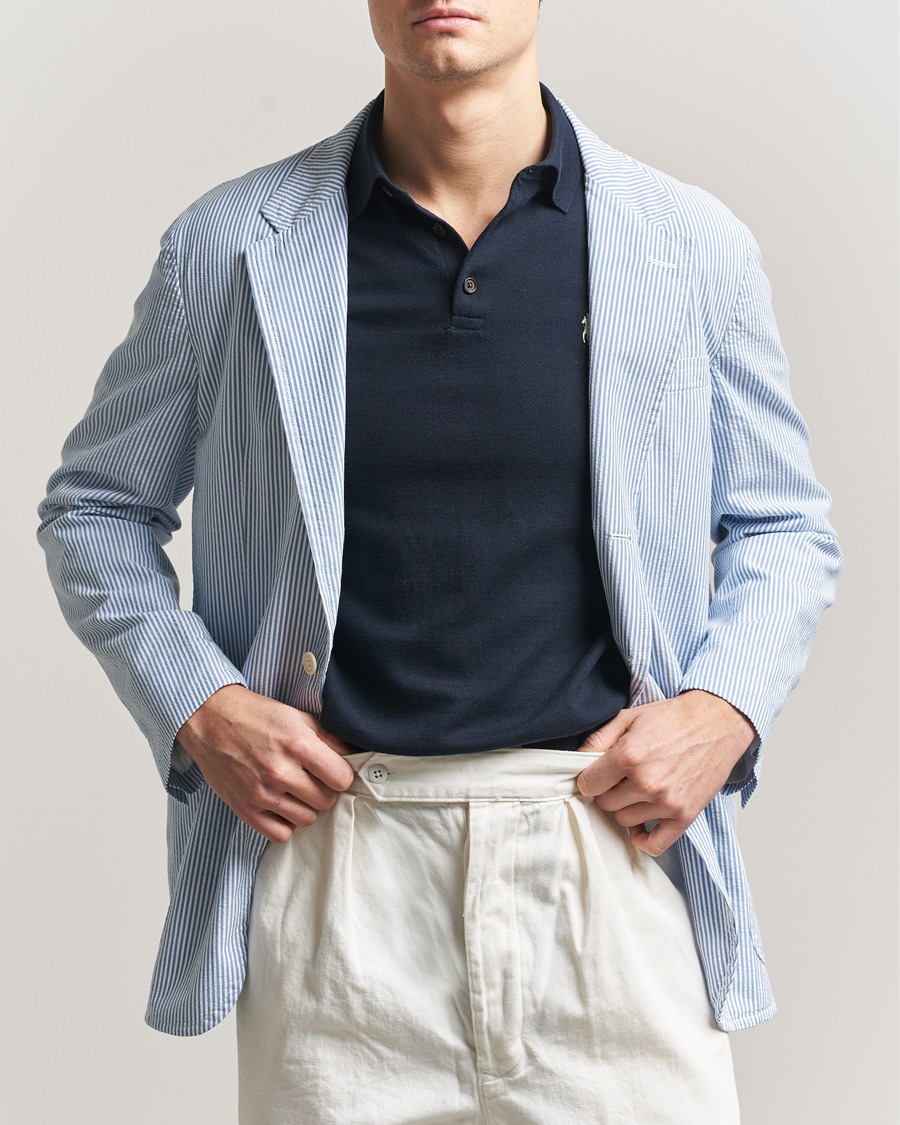 Uomini | Blazers | Polo Ralph Lauren | Seersucker Sportcoat Bright Blue/White