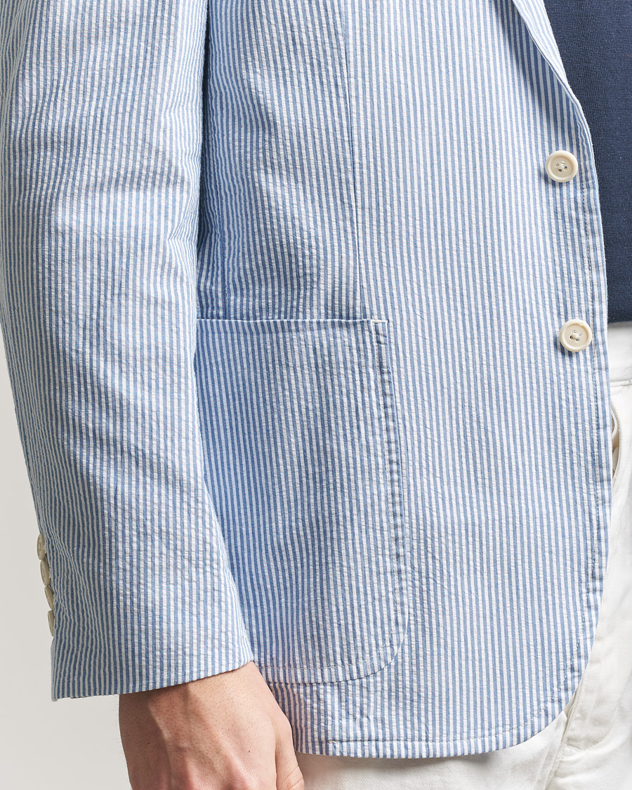 Uomini | Blazers | Polo Ralph Lauren | Seersucker Sportcoat Bright Blue/White