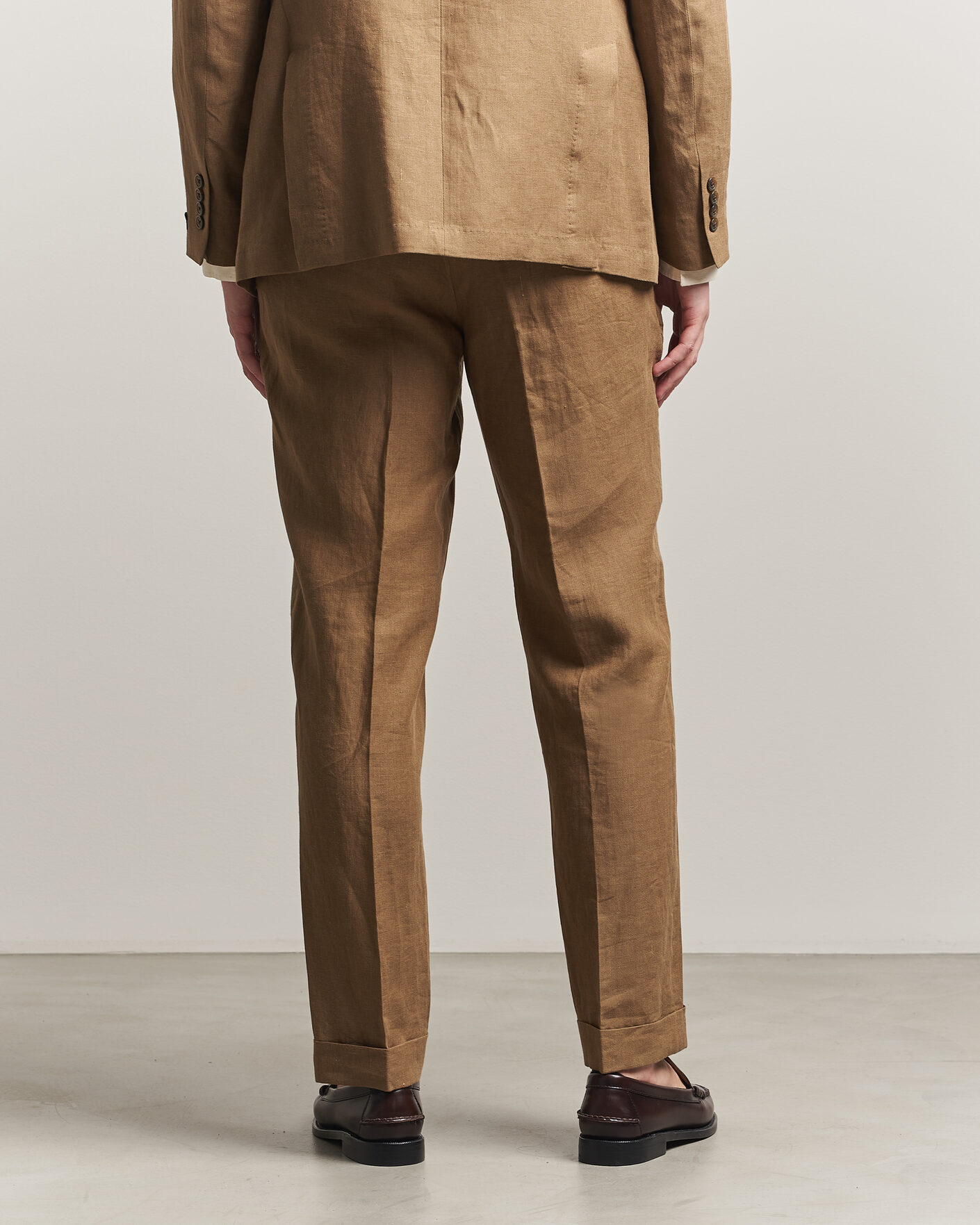 Uomini | Pantaloni | Polo Ralph Lauren | Linen Pleated Trousers Light Sable