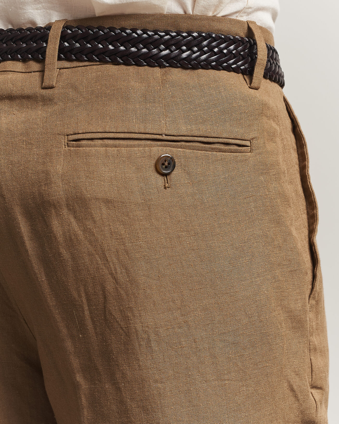 Uomini | Pantaloni | Polo Ralph Lauren | Linen Pleated Trousers Light Sable