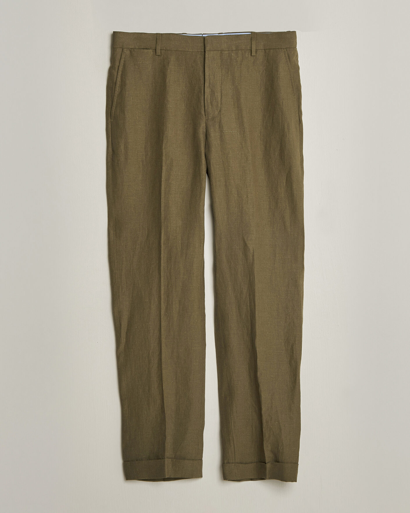 Uomini | Pantaloni | Polo Ralph Lauren | Linen Pleated Trousers Basic Olive