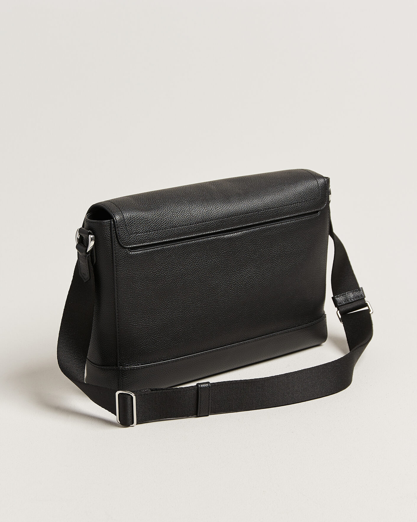 Uomini | Borse | Polo Ralph Lauren | Pebble Leather Messenger Bag Black