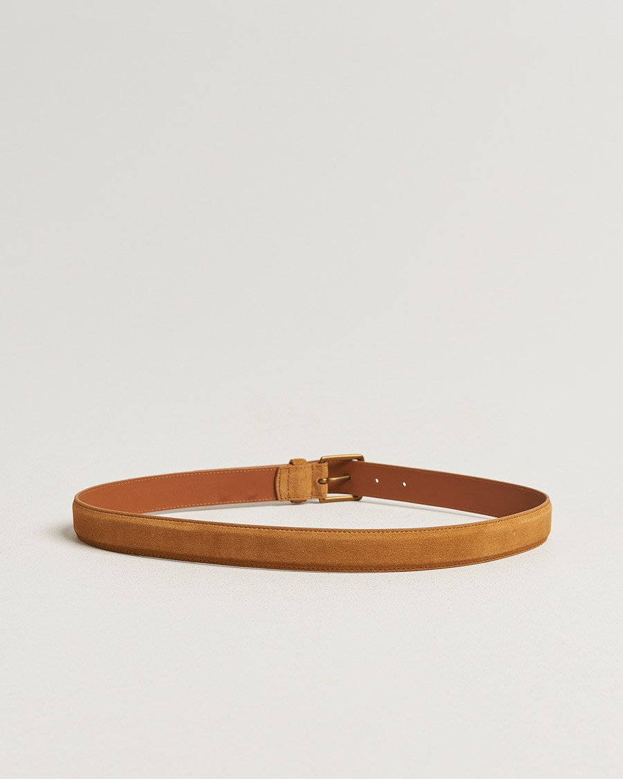 Uomini | Cinture | Polo Ralph Lauren | Suede Belt Tan