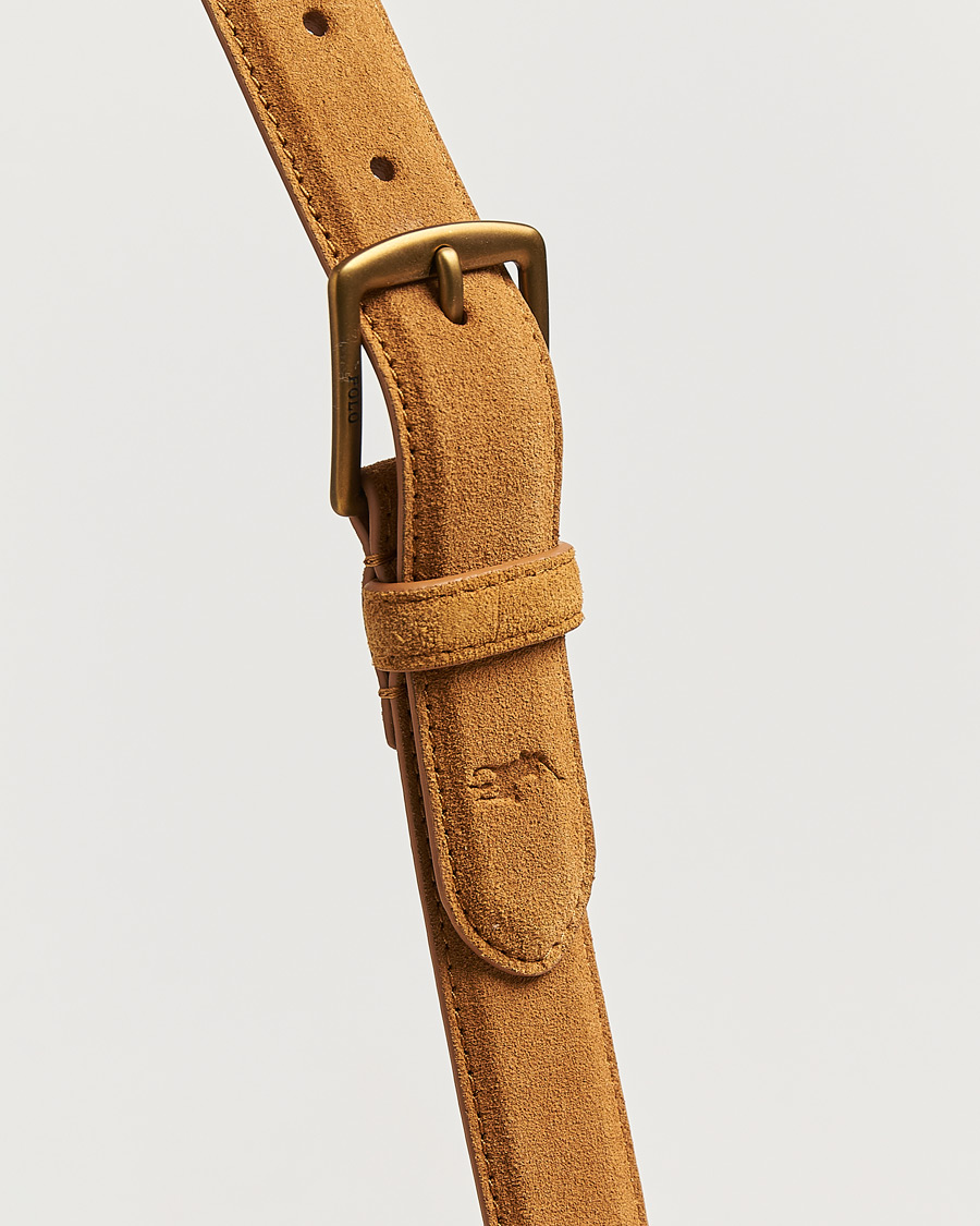 Uomini | Cinture | Polo Ralph Lauren | Suede Belt Tan
