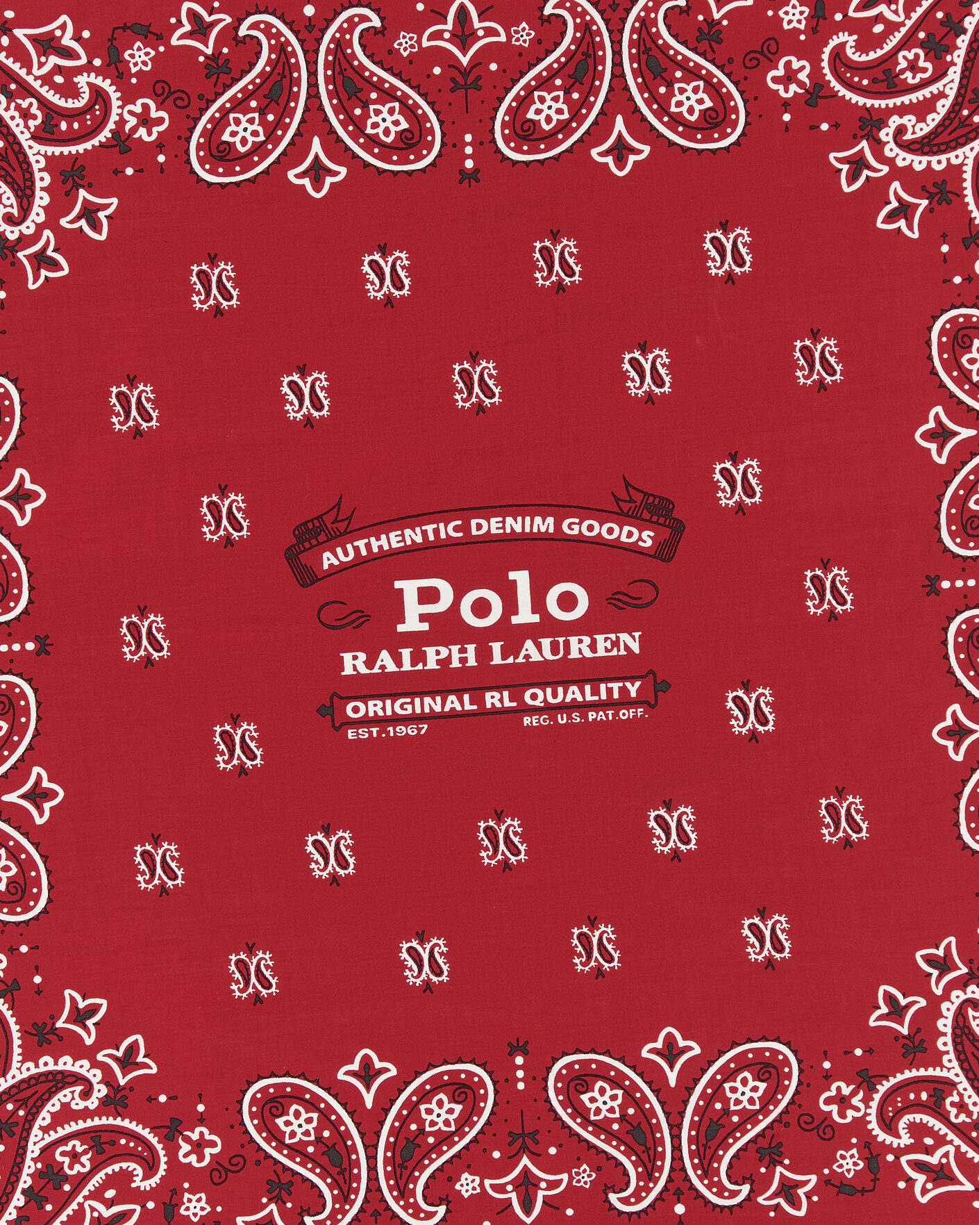 Uomini | Sciarpe | Polo Ralph Lauren | Cotton Printed Bandana Red/White