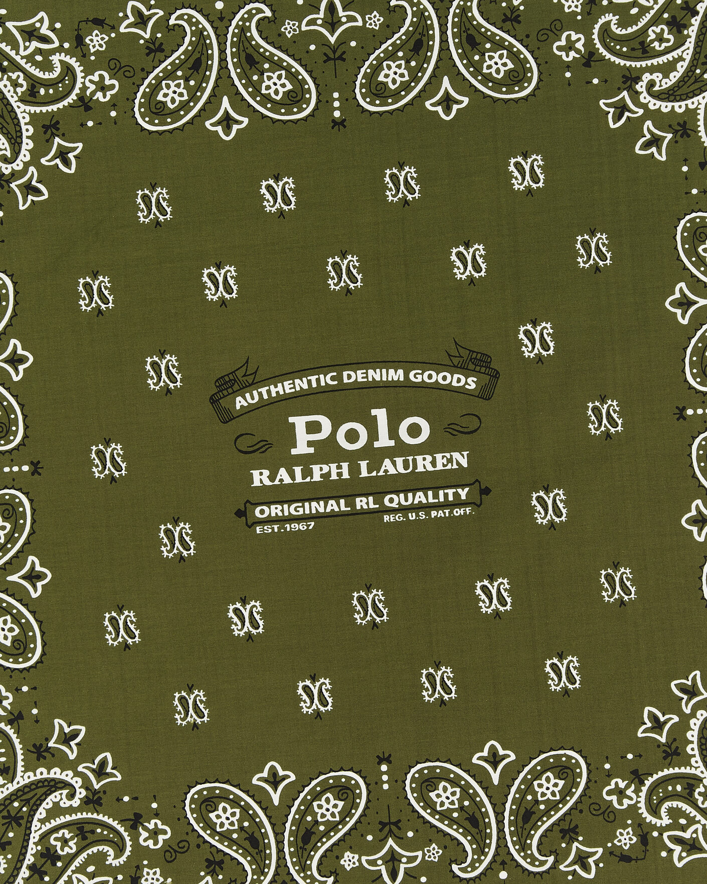 Uomini | Sciarpe | Polo Ralph Lauren | Cotton Printed Bandana Supply Olive