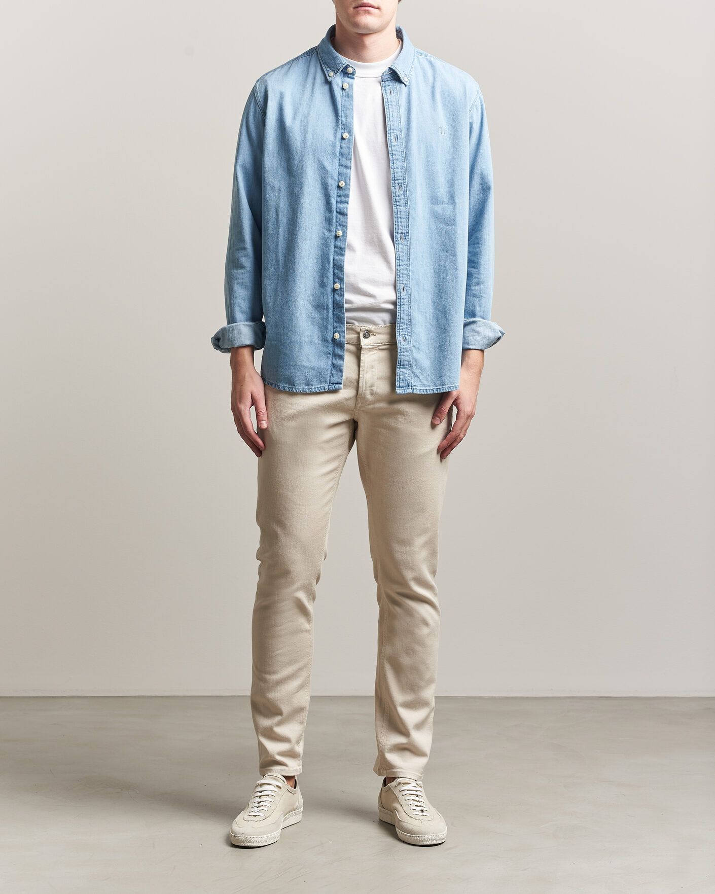 Uomini | Pantaloni | Dondup | George Bullstretch 5-Pocket Pants Beige