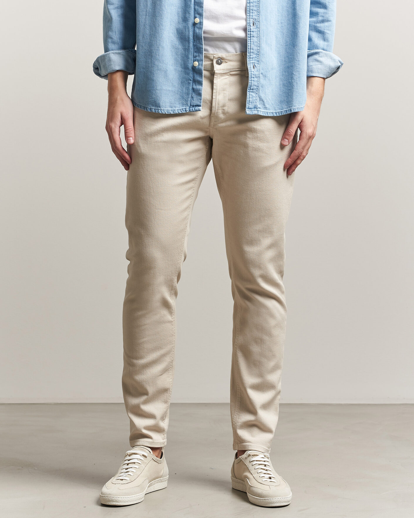 Uomini | Pantaloni | Dondup | George Bullstretch 5-Pocket Pants Beige