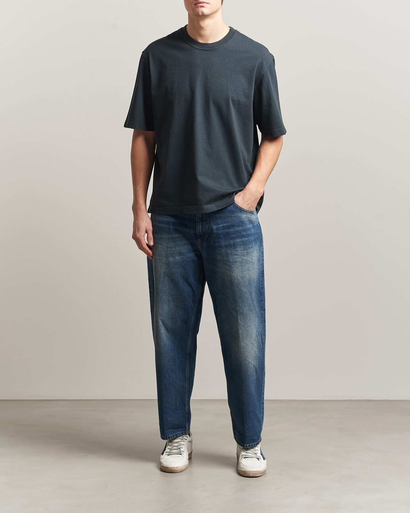 Uomini | Camicie | Dondup | Anthony Loose Fit Jeans Medium Blue