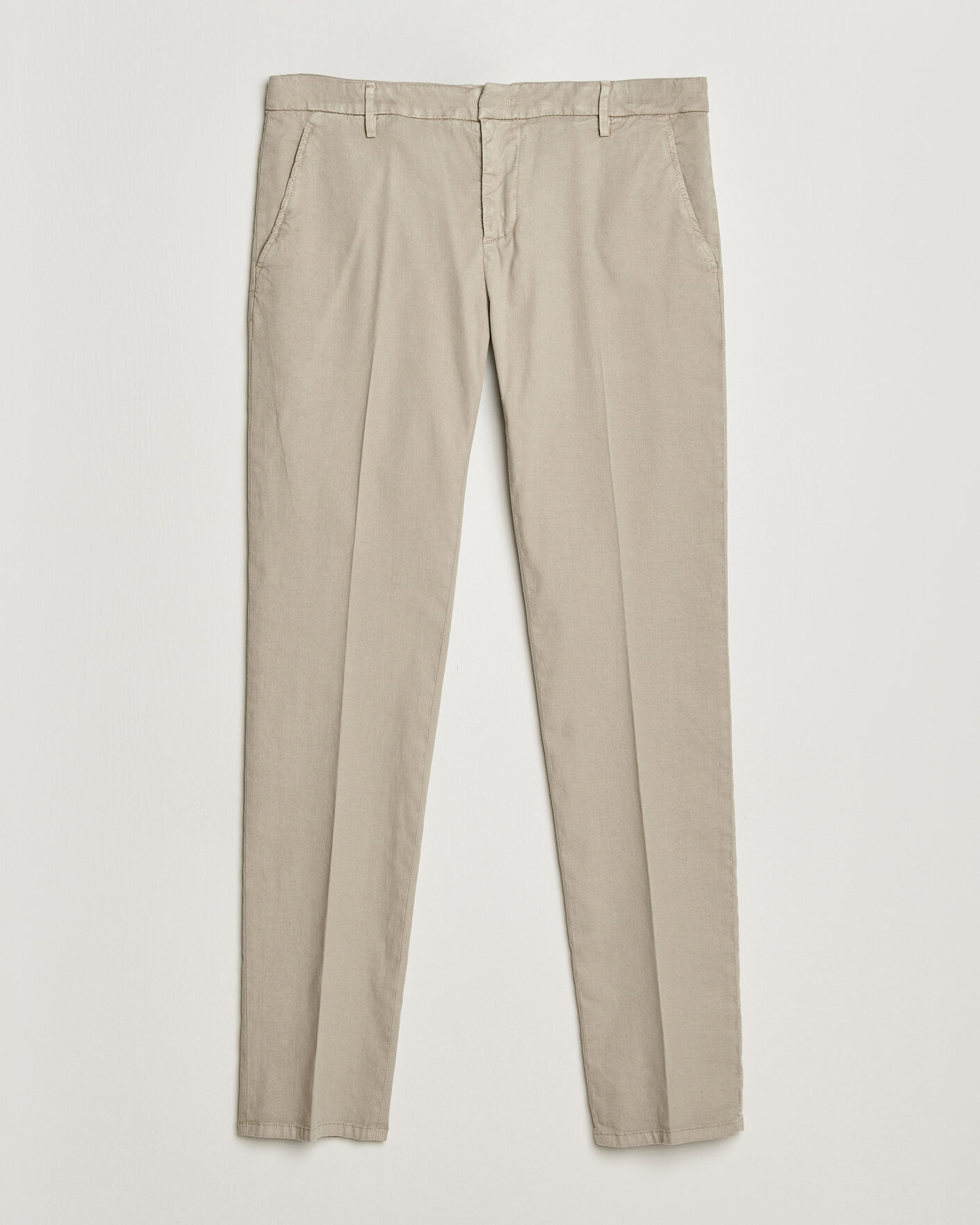 Uomini | Pantaloni | Dondup | Spiritisimo Linen Stretch Chinos Beige