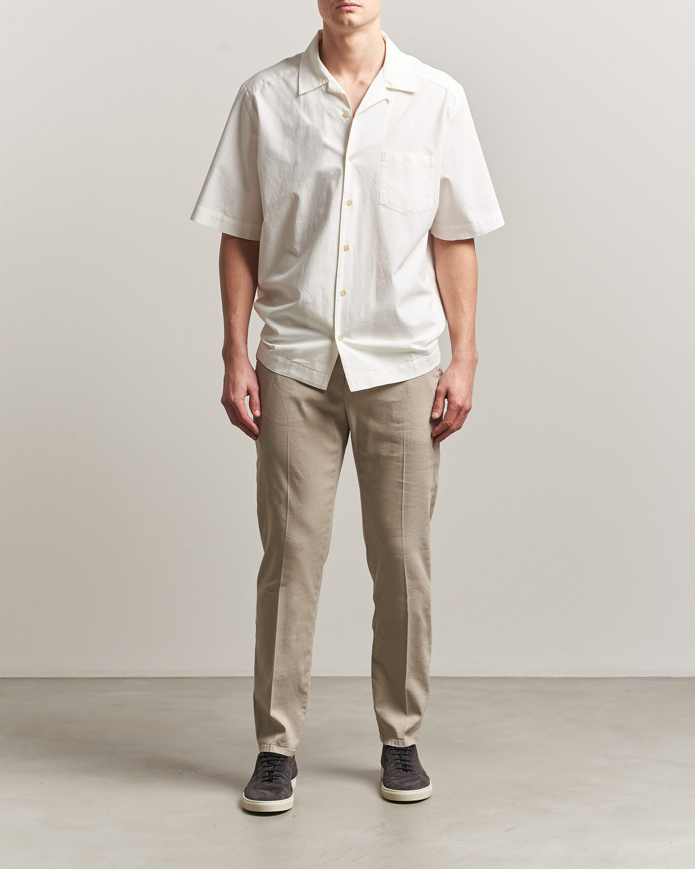 Uomini | Pantaloni | Dondup | Spiritisimo Linen Stretch Chinos Beige