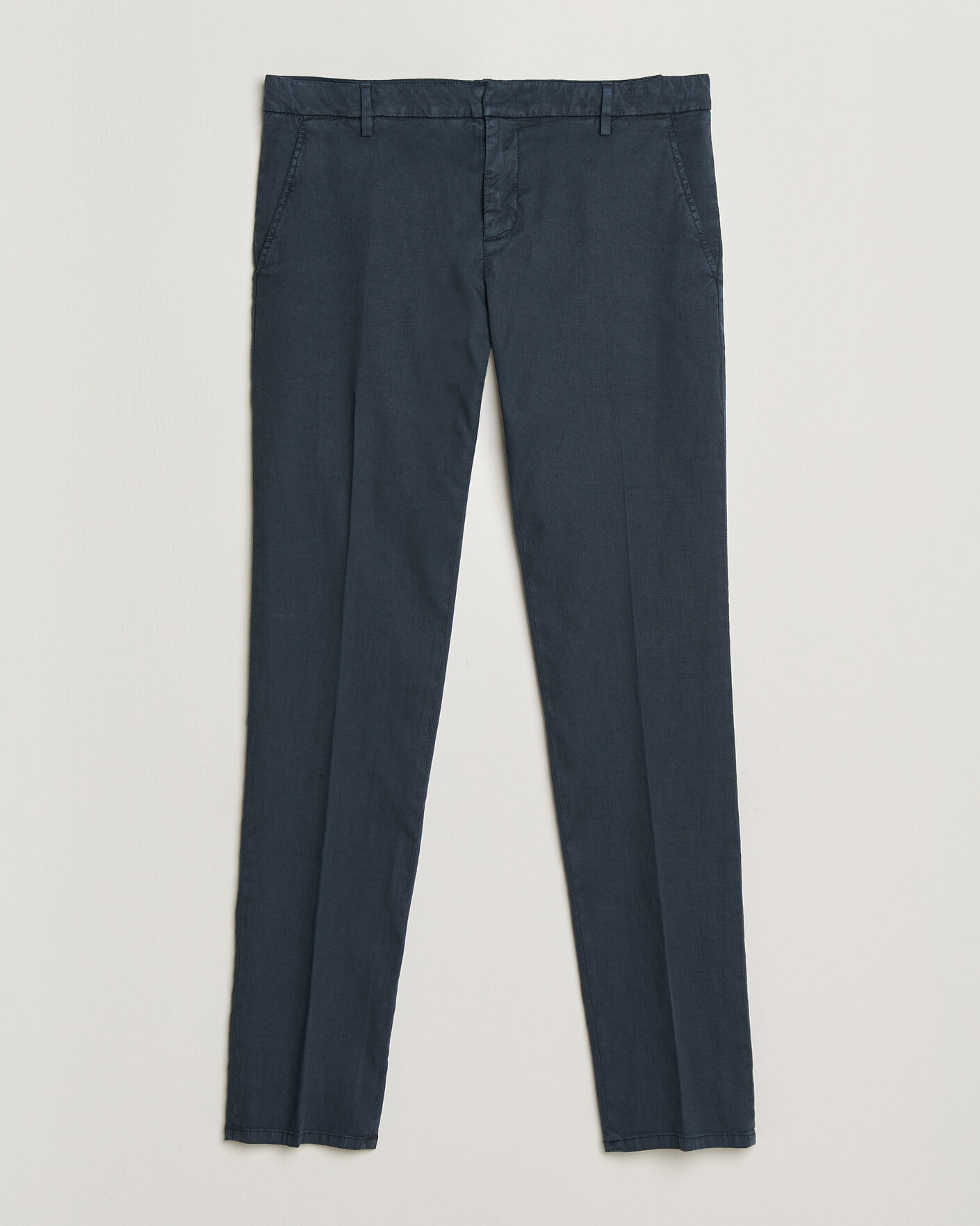 Uomini | Pantaloni | Dondup | Spiritisimo Linen Stretch Chinos Navy