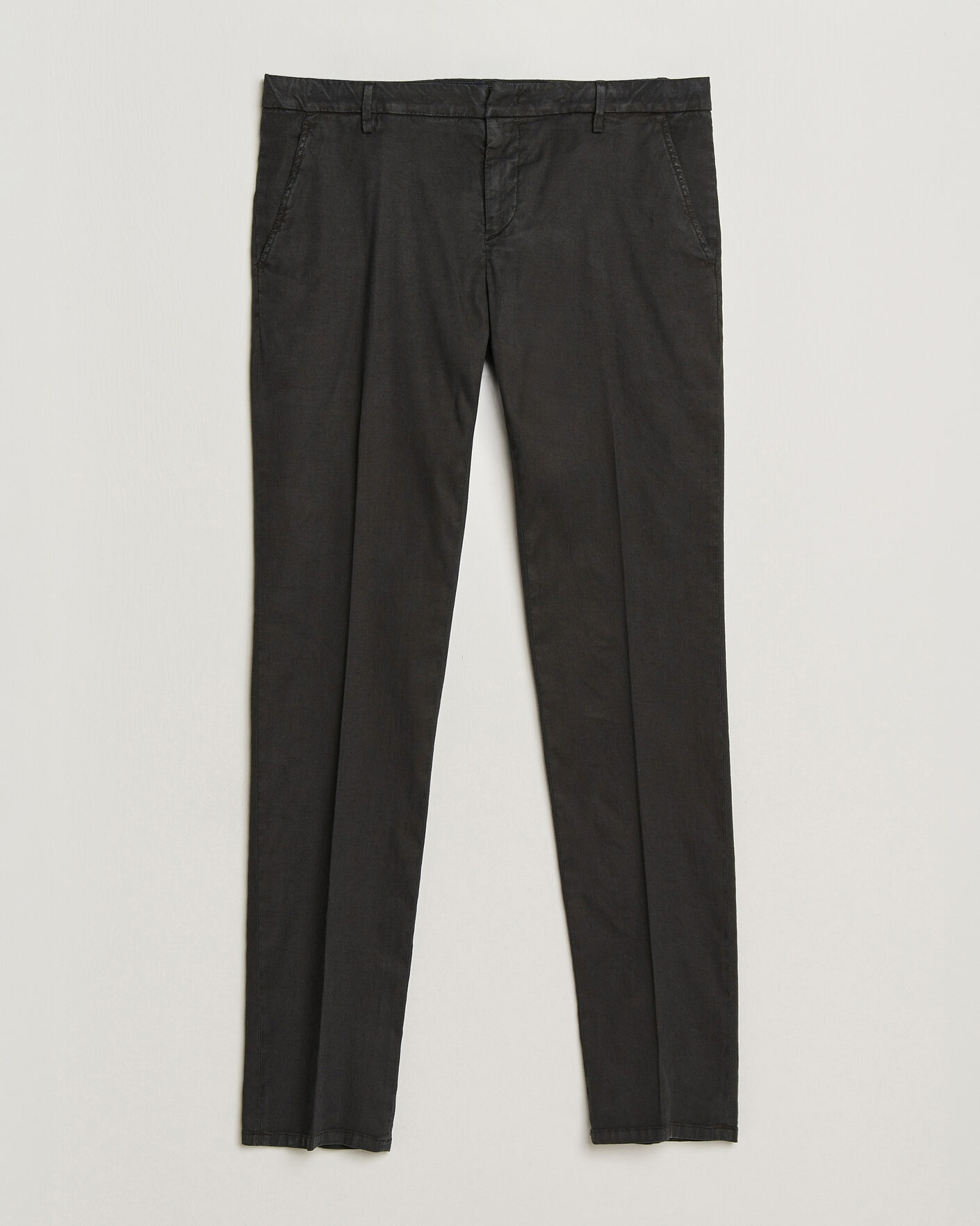 Uomini | Pantaloni | Dondup | Spiritisimo Linen Stretch Chinos Black