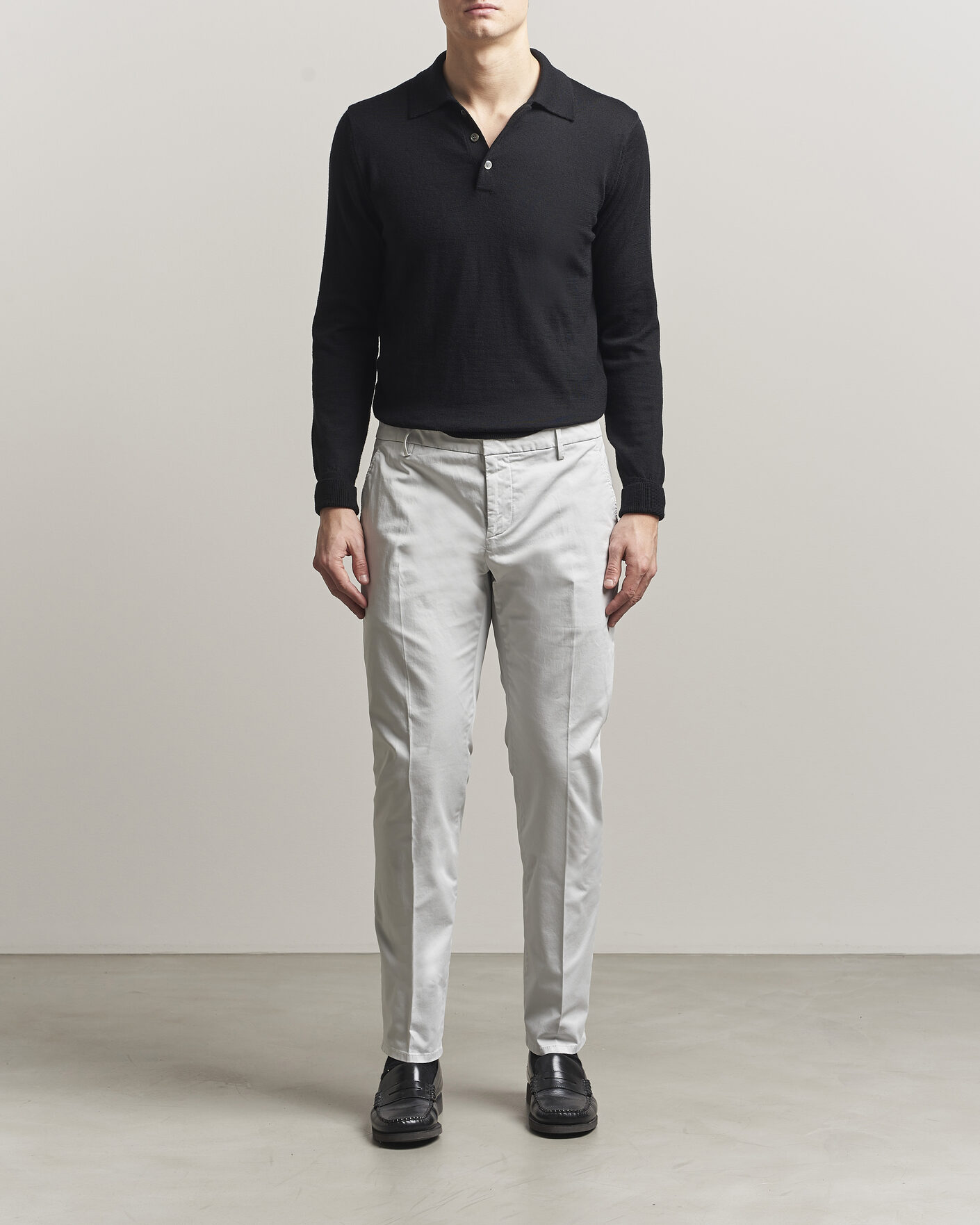 Uomini | Pantaloni | Dondup | Spiritisimo Cotton Chinos Light Grey