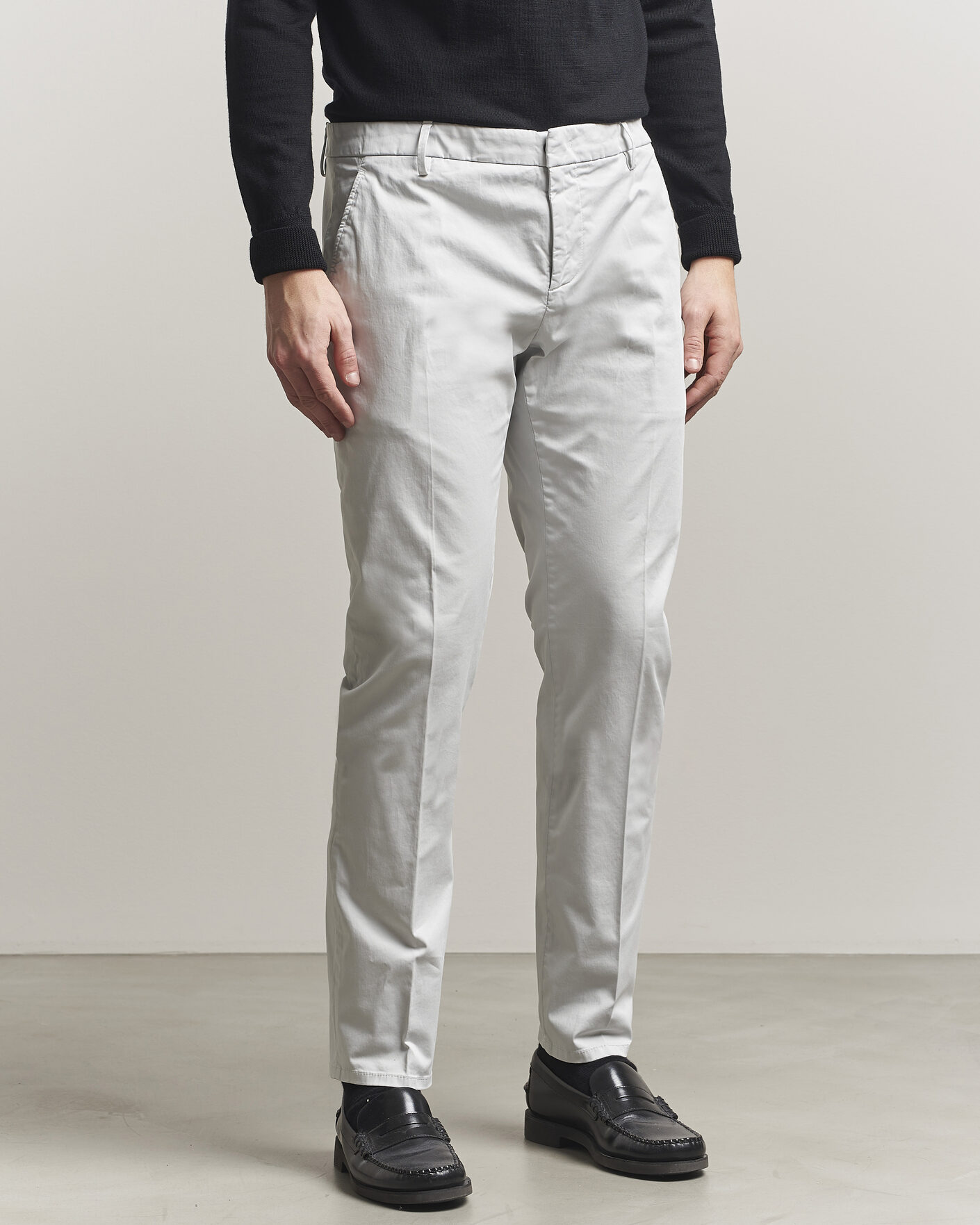 Uomini | Pantaloni | Dondup | Spiritisimo Cotton Chinos Light Grey