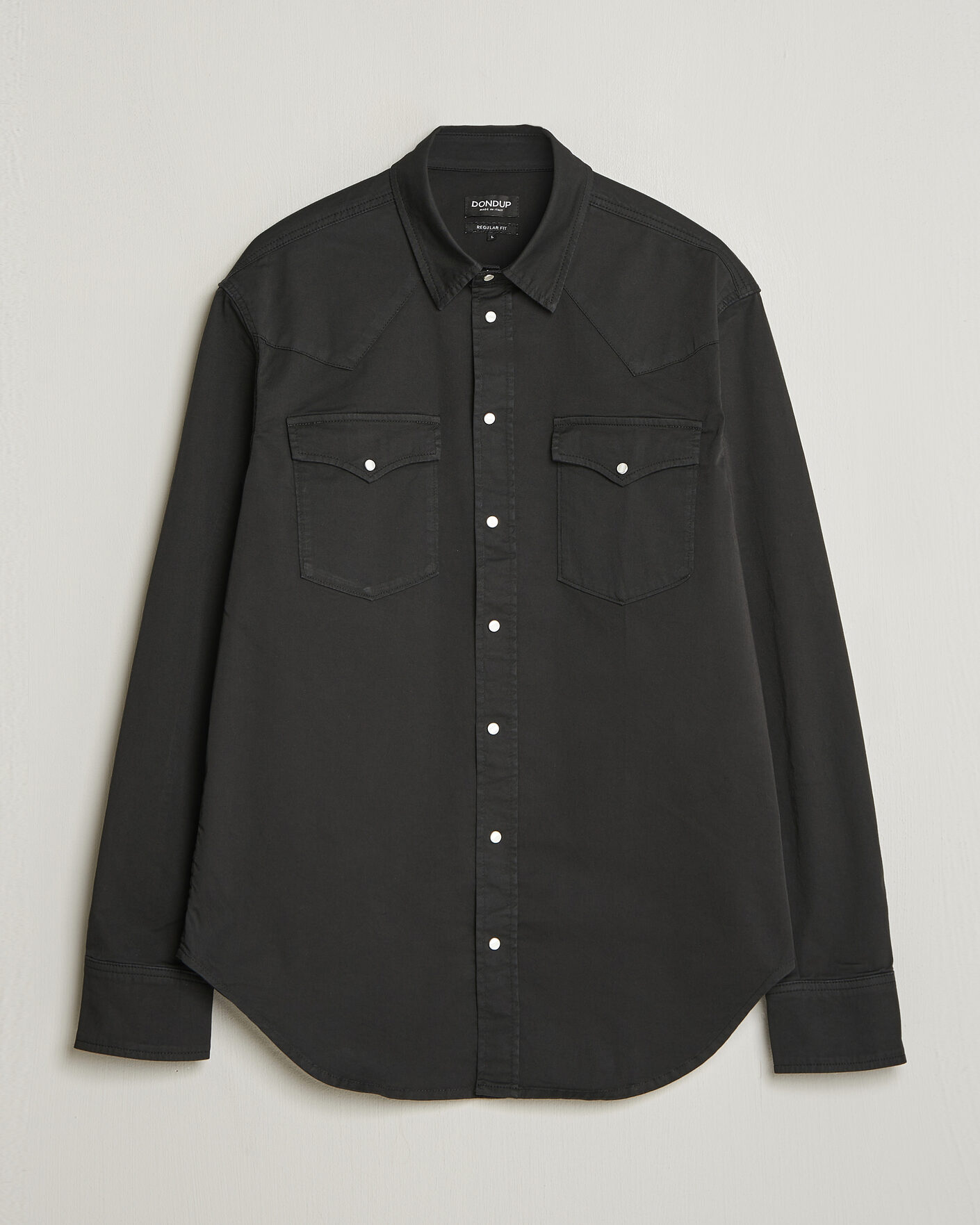 Uomini | Camicie | Dondup | Regular Fit Shirt Washed Black
