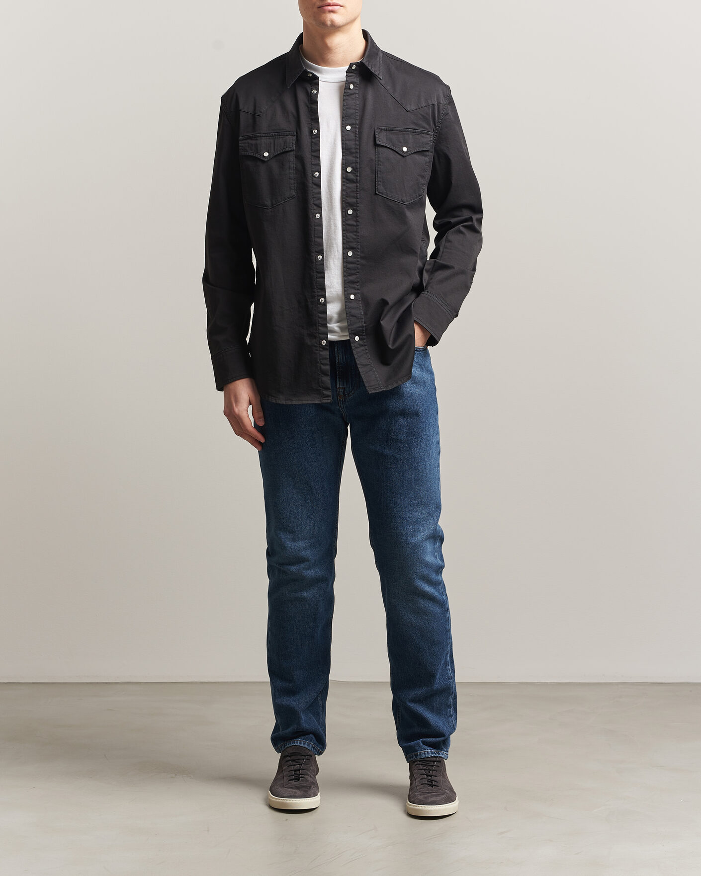 Uomini | Camicie | Dondup | Regular Fit Shirt Washed Black