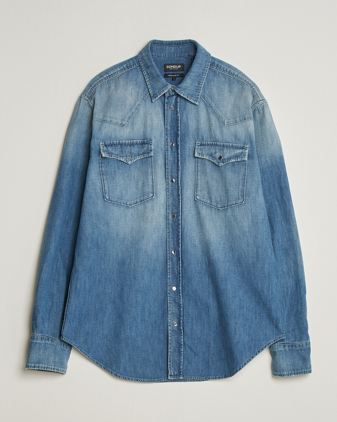 Uomini | Camicie | Dondup | Regular Fit Denim Shirt Medium Blue