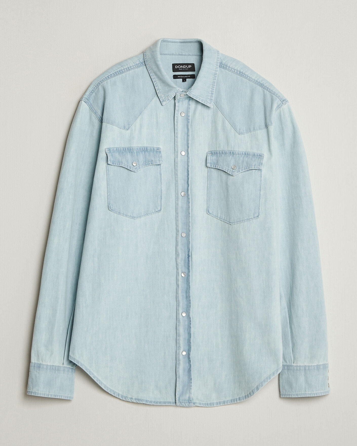 Uomini | Camicie | Dondup | Regular Fit Denim Shirt Light Blue