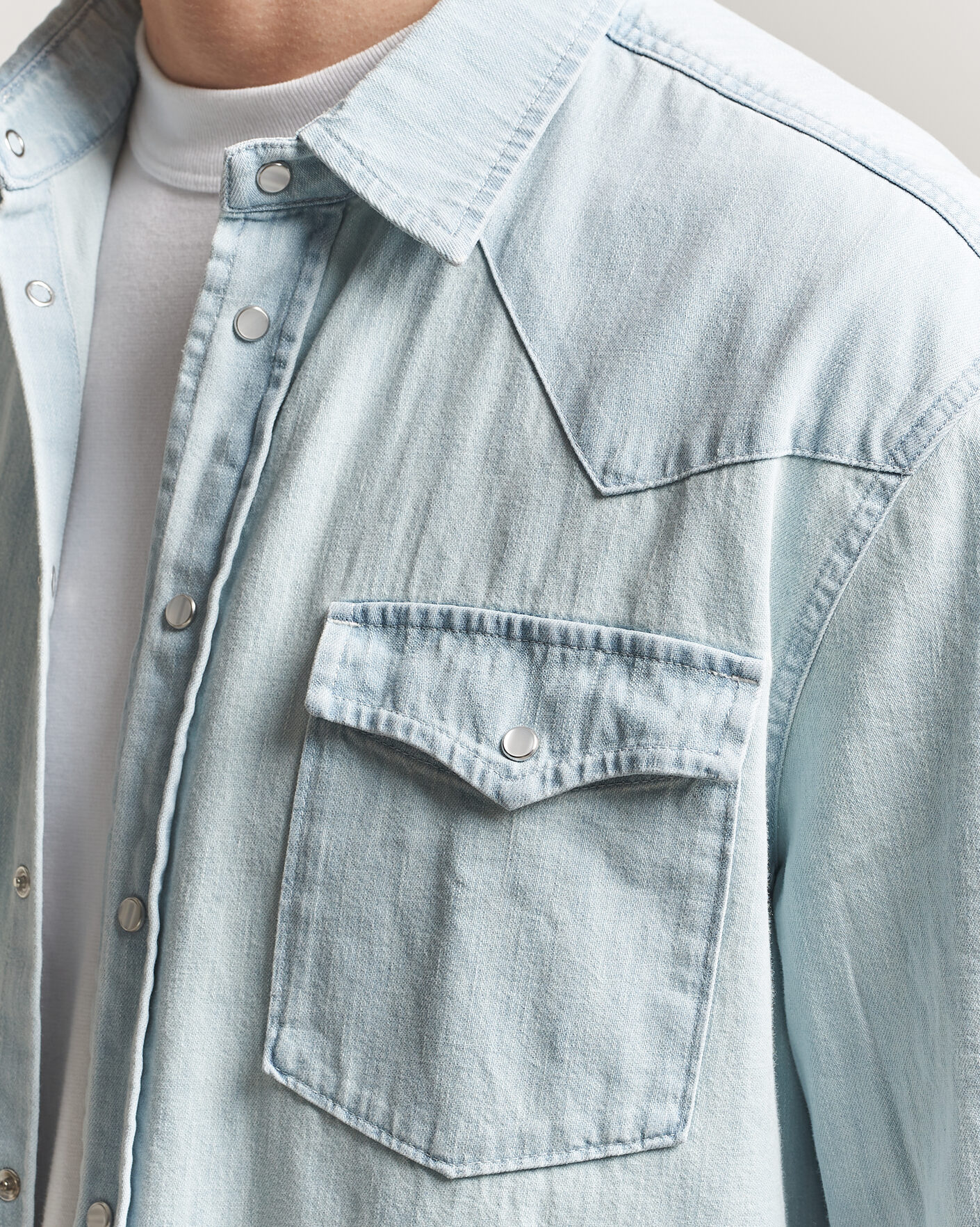Uomini | Camicie | Dondup | Regular Fit Denim Shirt Light Blue
