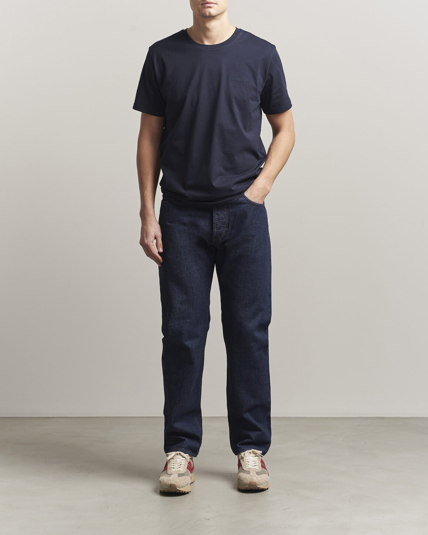 Uomini | T-shirt | Dondup | Logo Crew Neck T-Shirt Navy