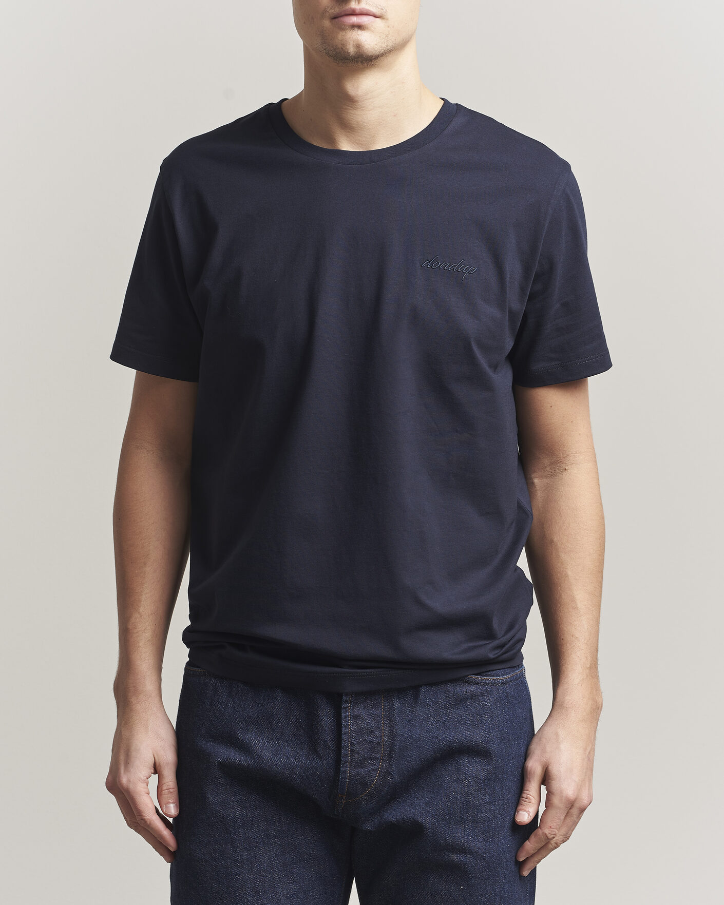 Uomini | T-shirt | Dondup | Logo Crew Neck T-Shirt Navy