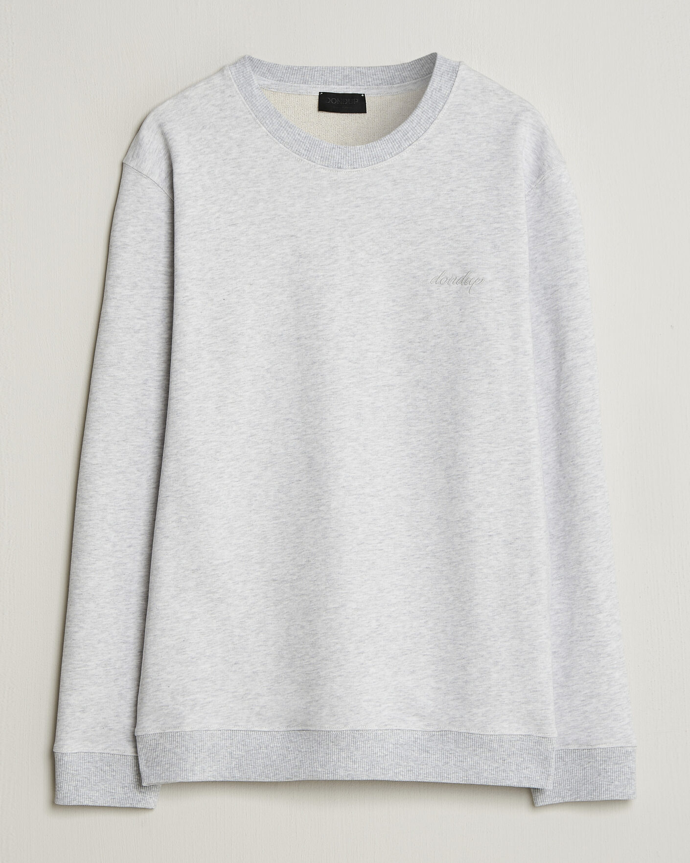 Uomini | Maglieria | Dondup | Logo Crew Neck Sweatshirt Light Grey Melange