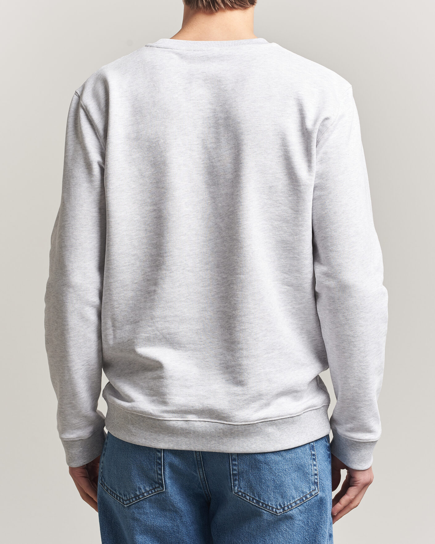 Uomini | Maglieria | Dondup | Logo Crew Neck Sweatshirt Light Grey Melange