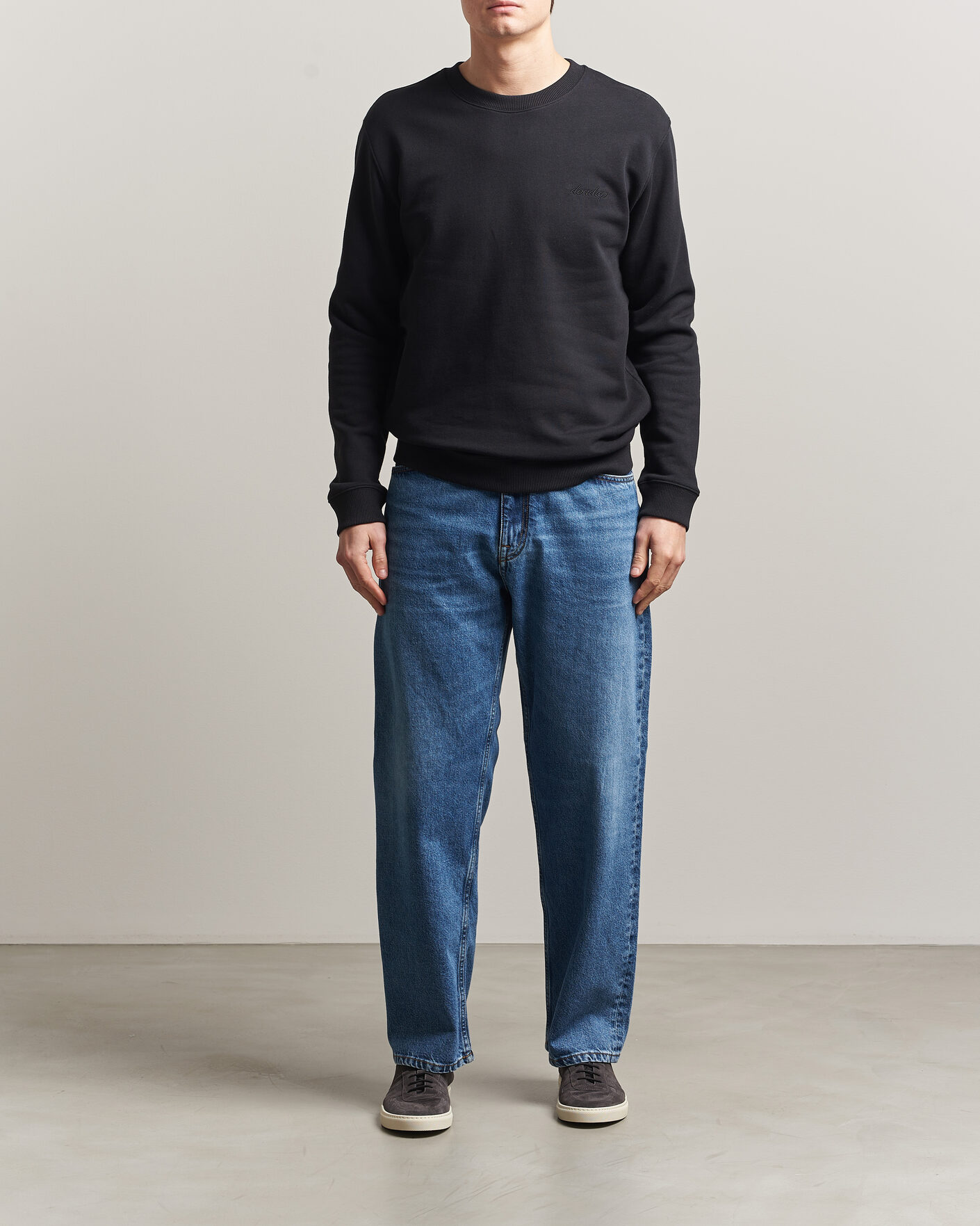Uomini | Maglieria | Dondup | Logo Crew Neck Sweatshirt Black