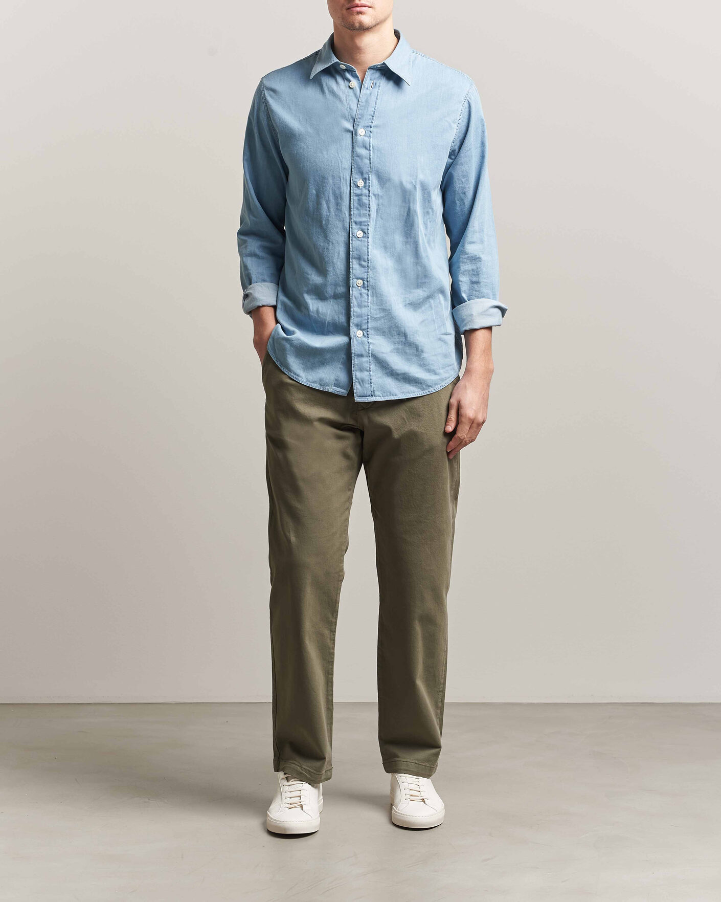 Uomini | Pantaloni | NN07 | Aden Regular Fit Chinos Capers Green
