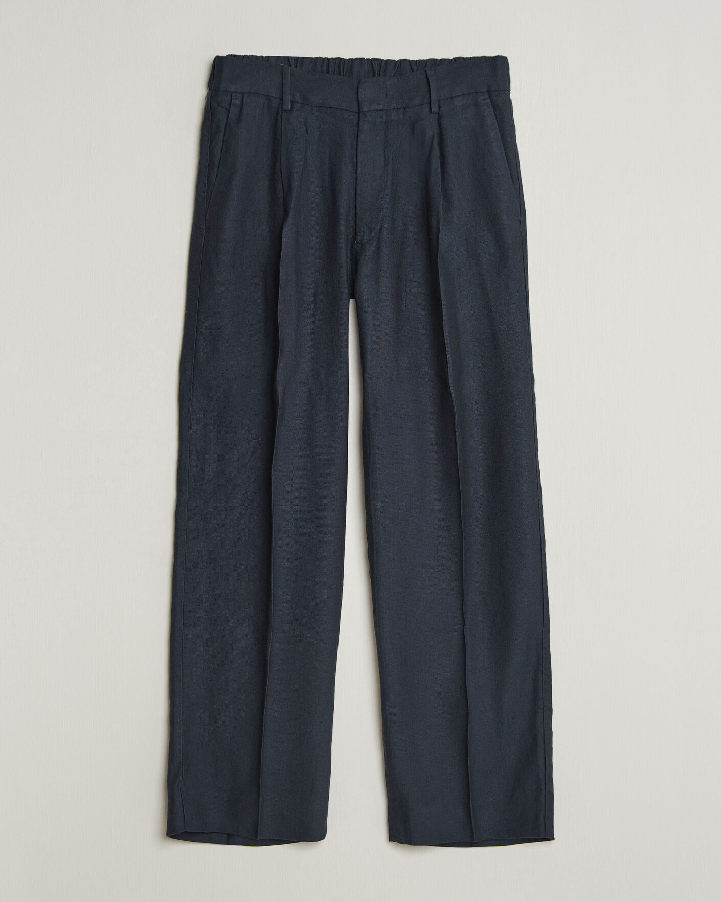 Uomini | Pantaloni | NN07 | Kay Linen/Viscose Drawstring Trousers Deep Navy