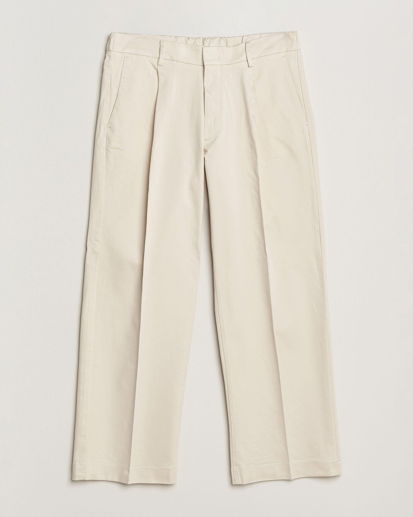 Uomini | Pantaloni | NN07 | Kay Cotton Pleated Trousers Ivory