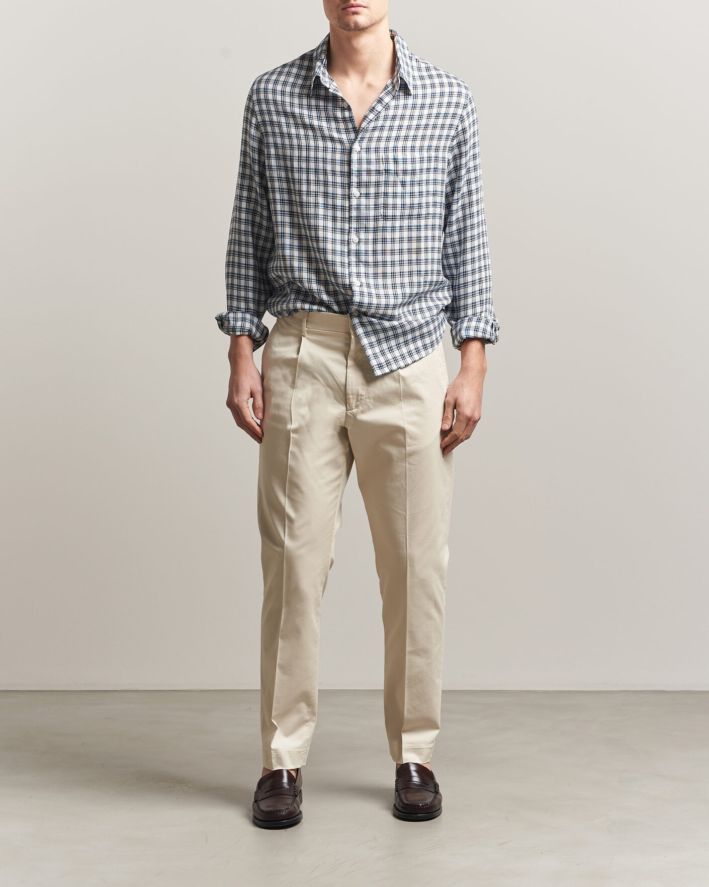 Uomini | Pantaloni | NN07 | Bill Pleated Trousers Ivory