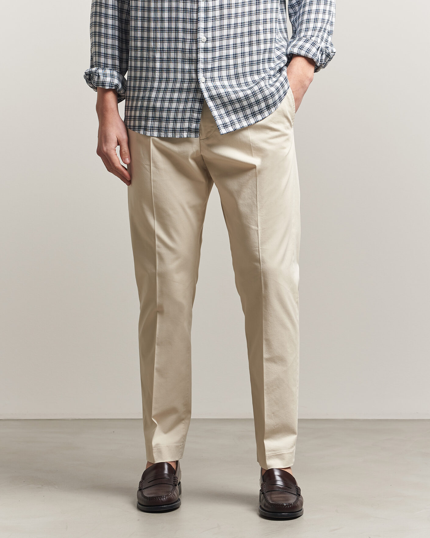 Uomini | Pantaloni | NN07 | Bill Pleated Trousers Ivory
