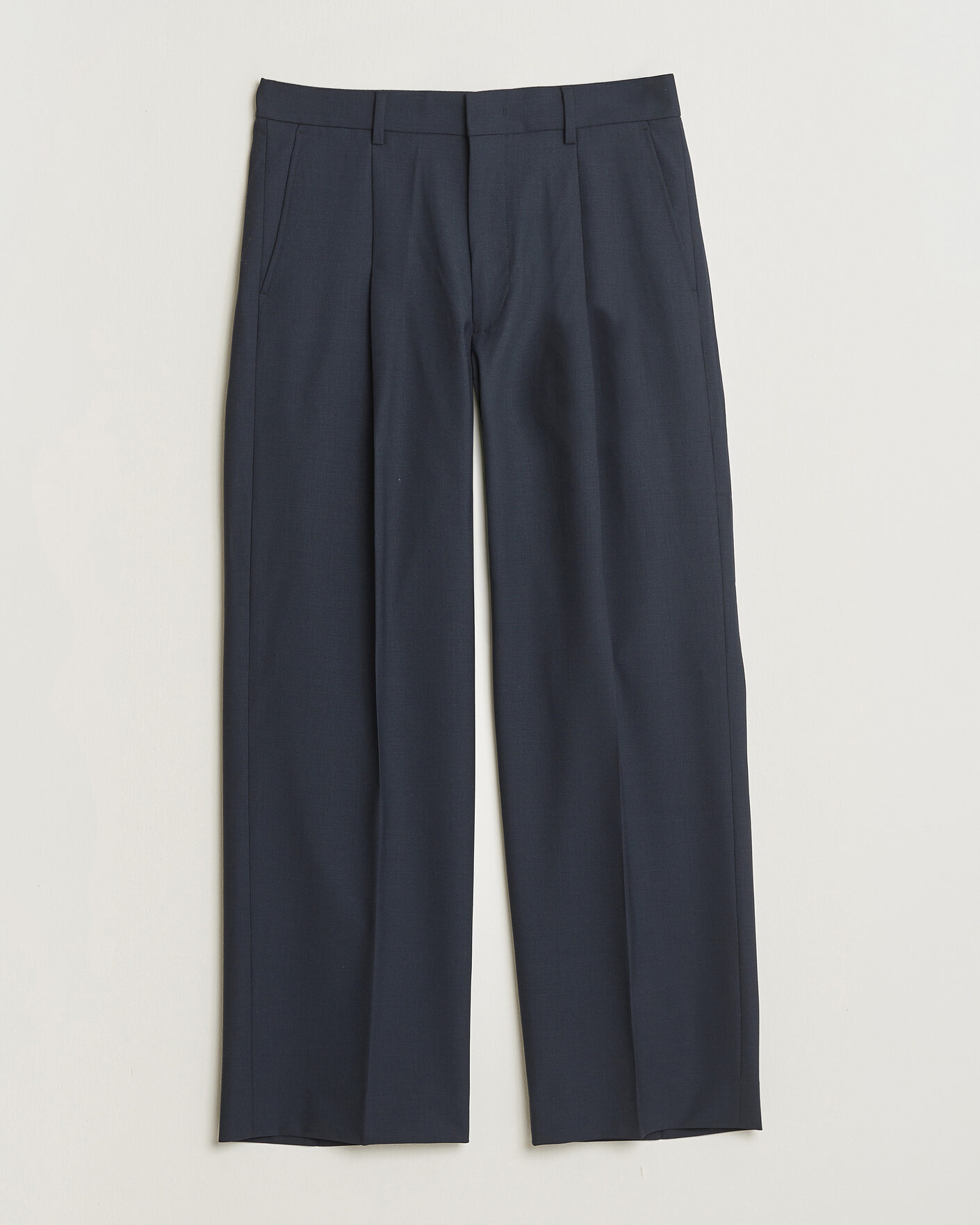 Uomini | Pantaloni | NN07 | Kay Summer Wool Drawstring Trousers Deep Navy