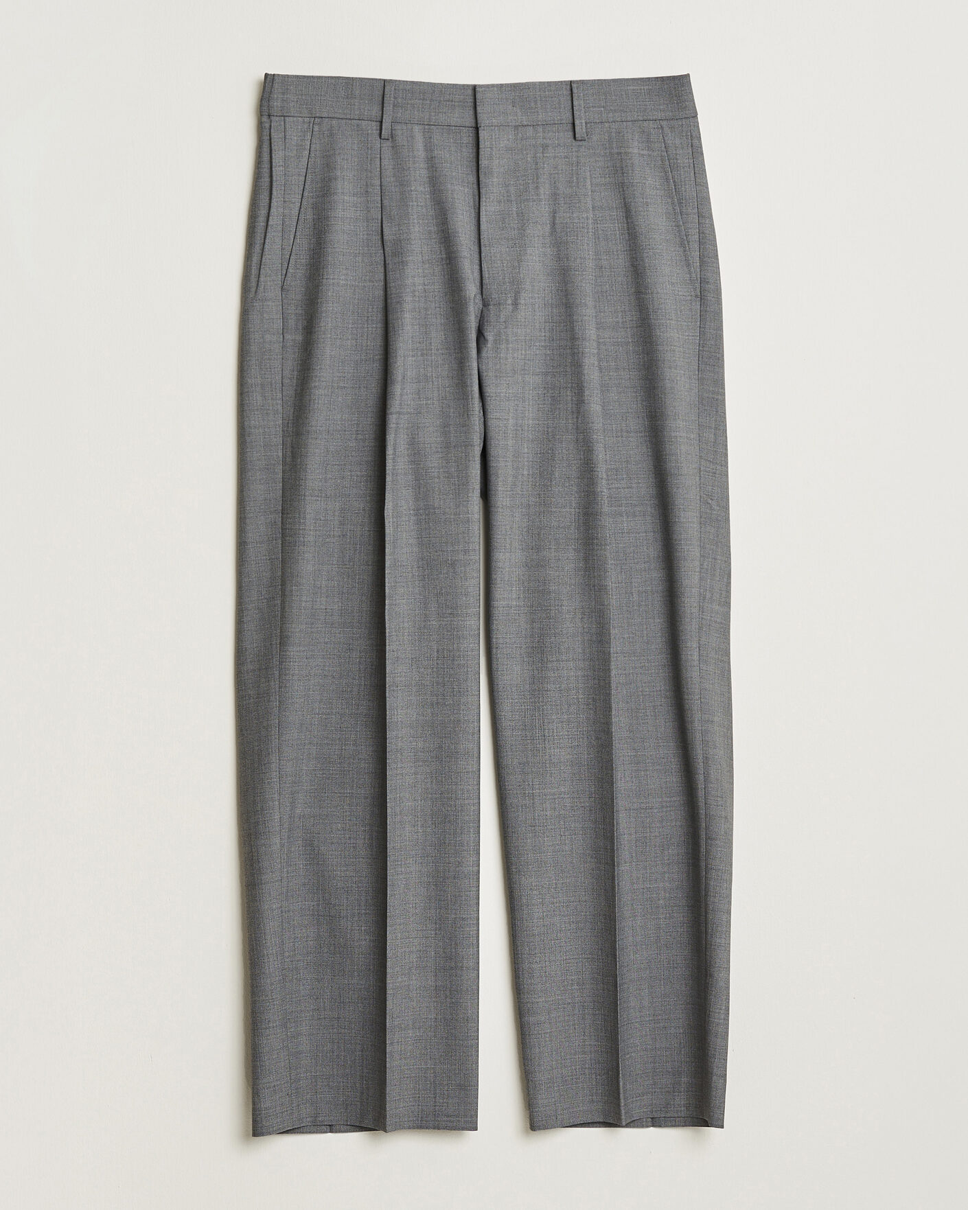 Uomini | Pantaloni | NN07 | Kay Summer Wool Drawstring Trousers Light Grey Melange