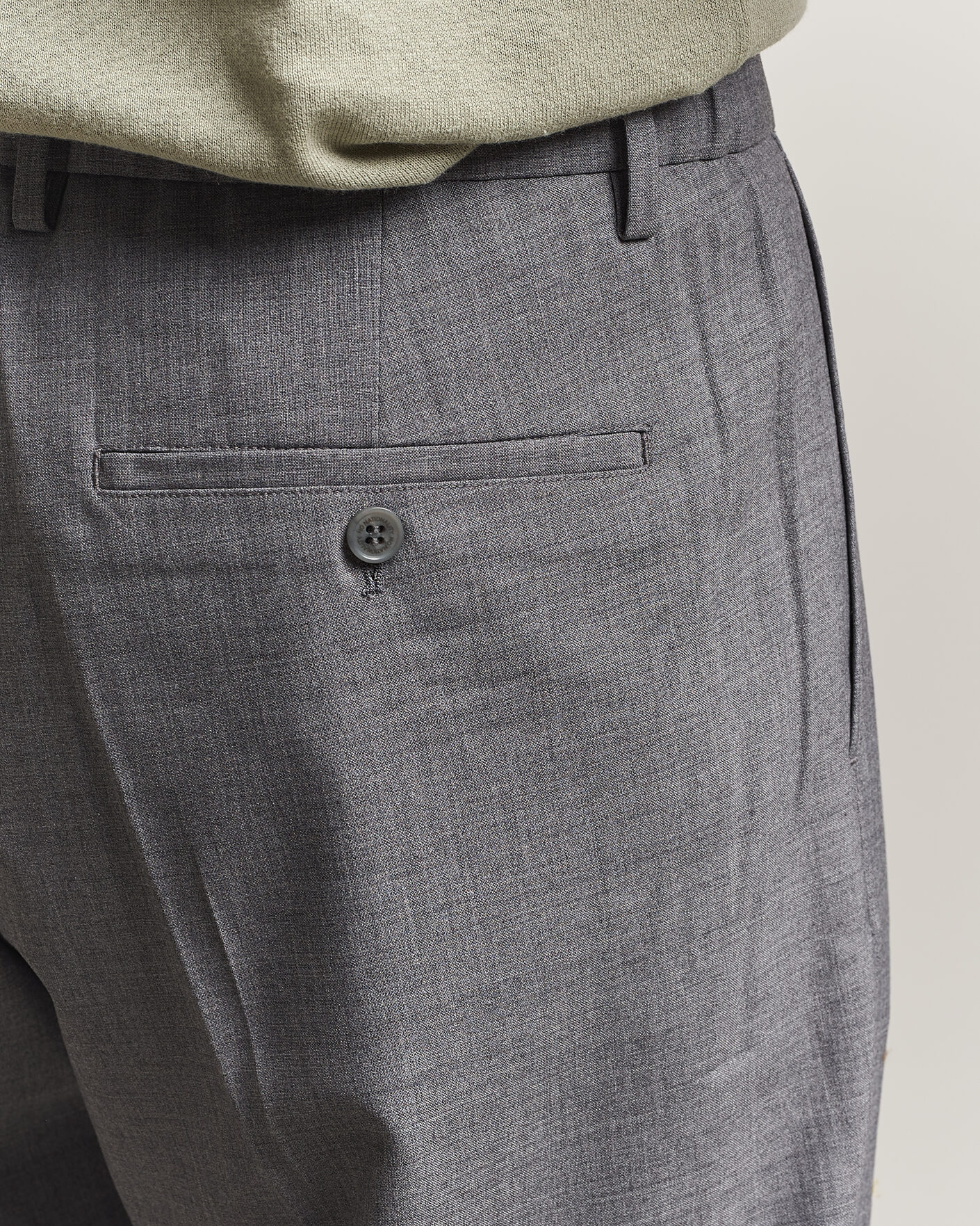 Uomini | Pantaloni | NN07 | Kay Summer Wool Drawstring Trousers Light Grey Melange