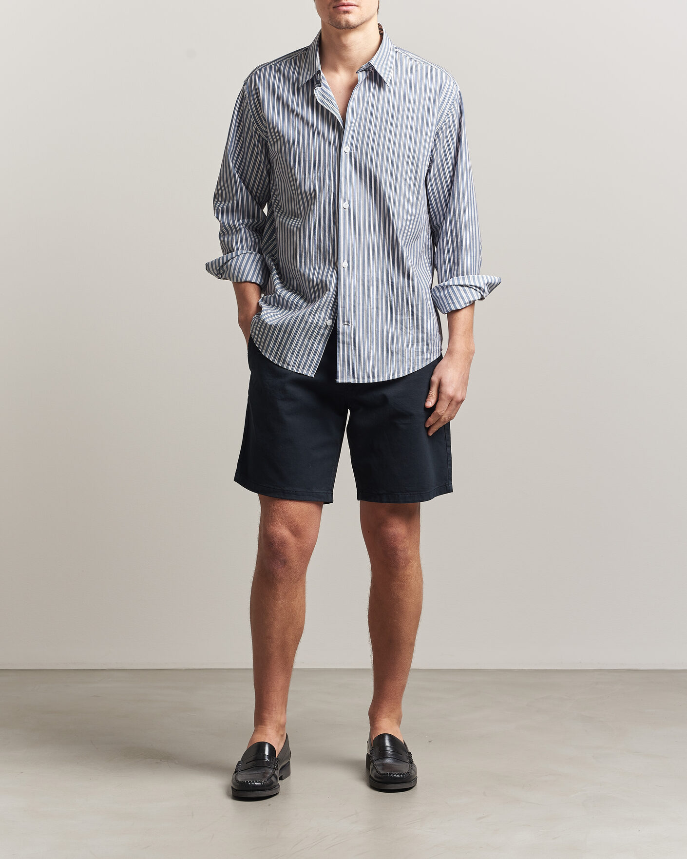 Uomini | Pantaloncini | NN07 | Aden Regular Fit Chino Shorts Navy Blue