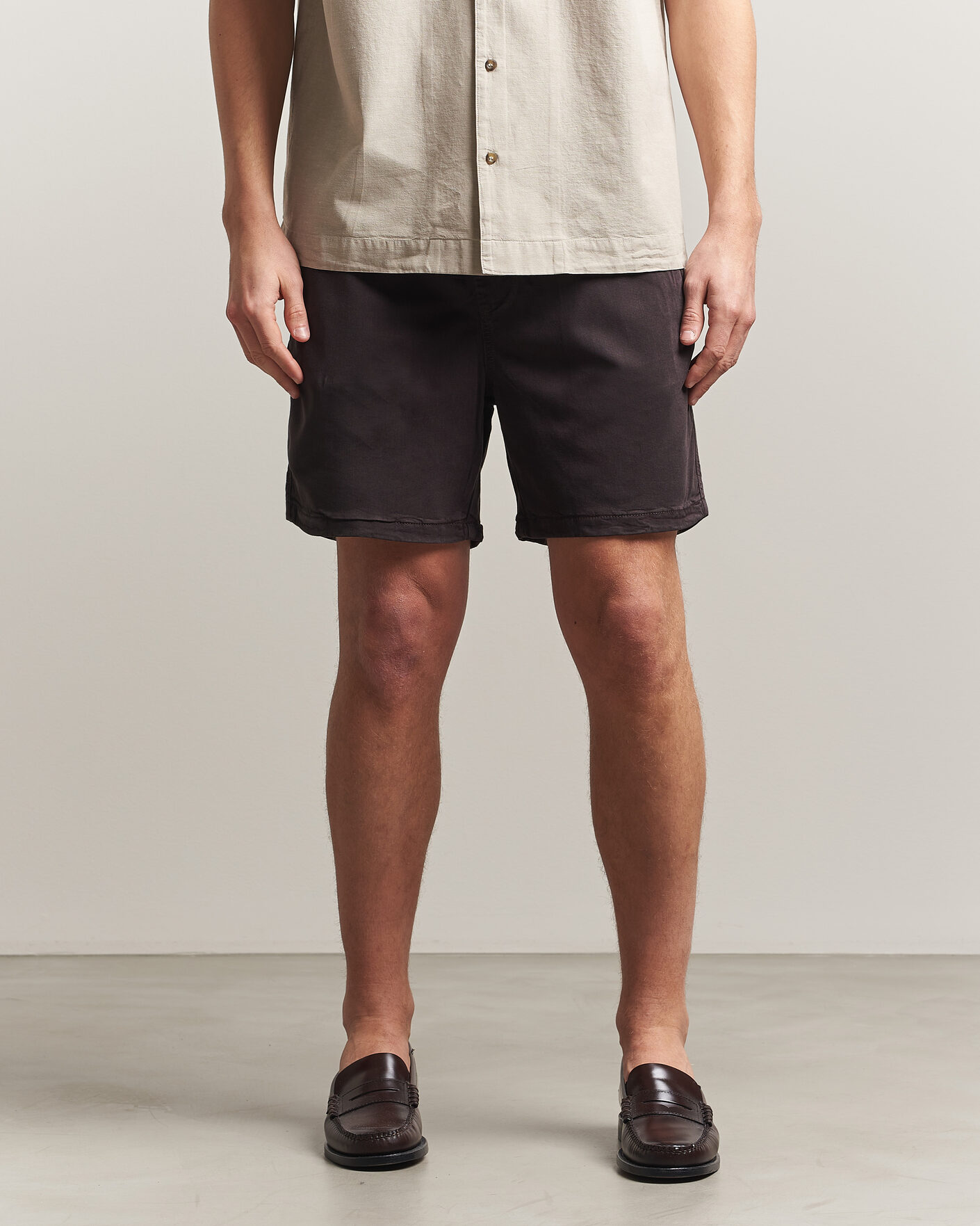 Uomini | Pantaloncini | NN07 | Gregor Drawstring Shorts Deep Truffle