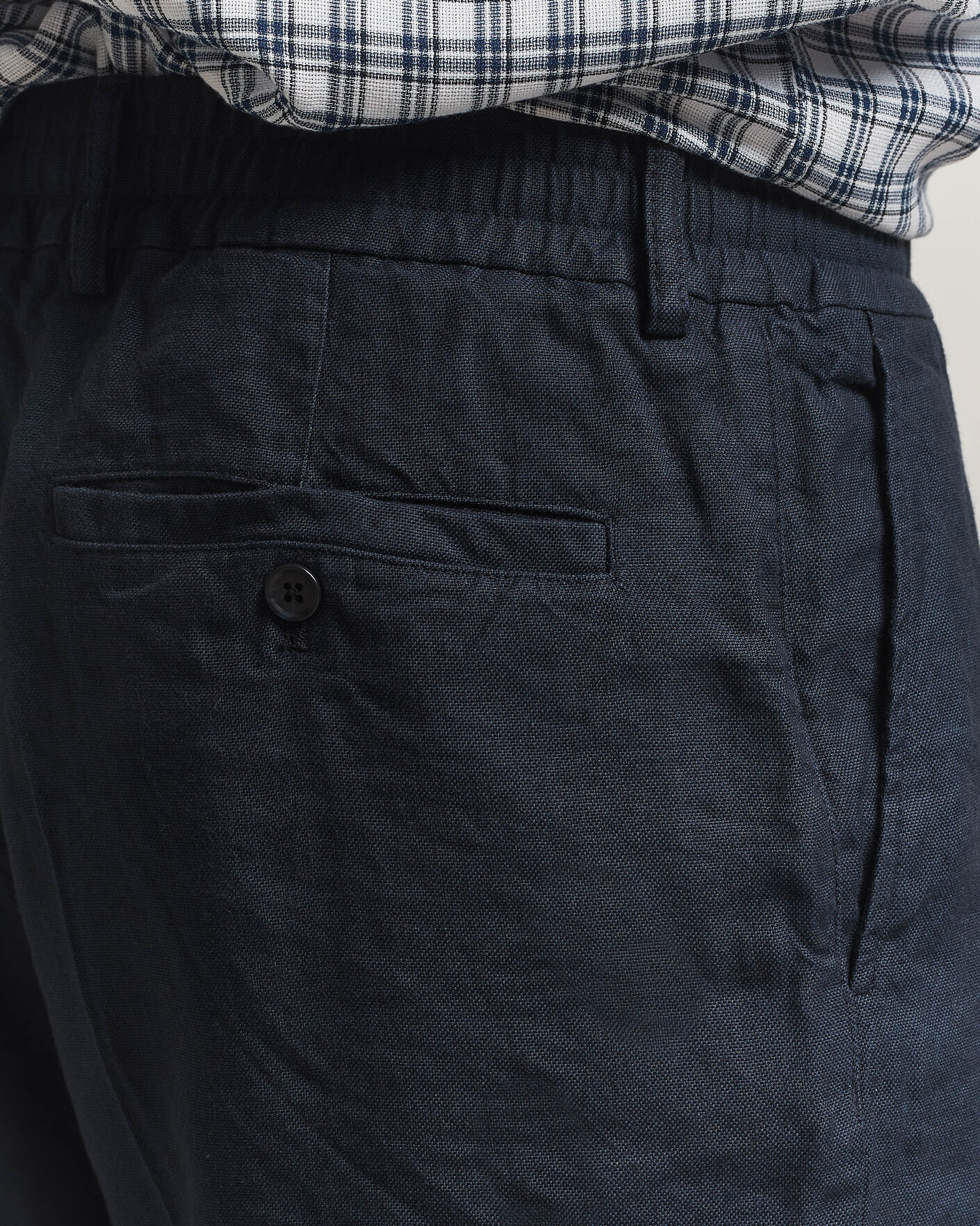 Uomini | Pantaloncini | NN07 | Billie Linen/Viscose Drawstring Shorts Deep Navy