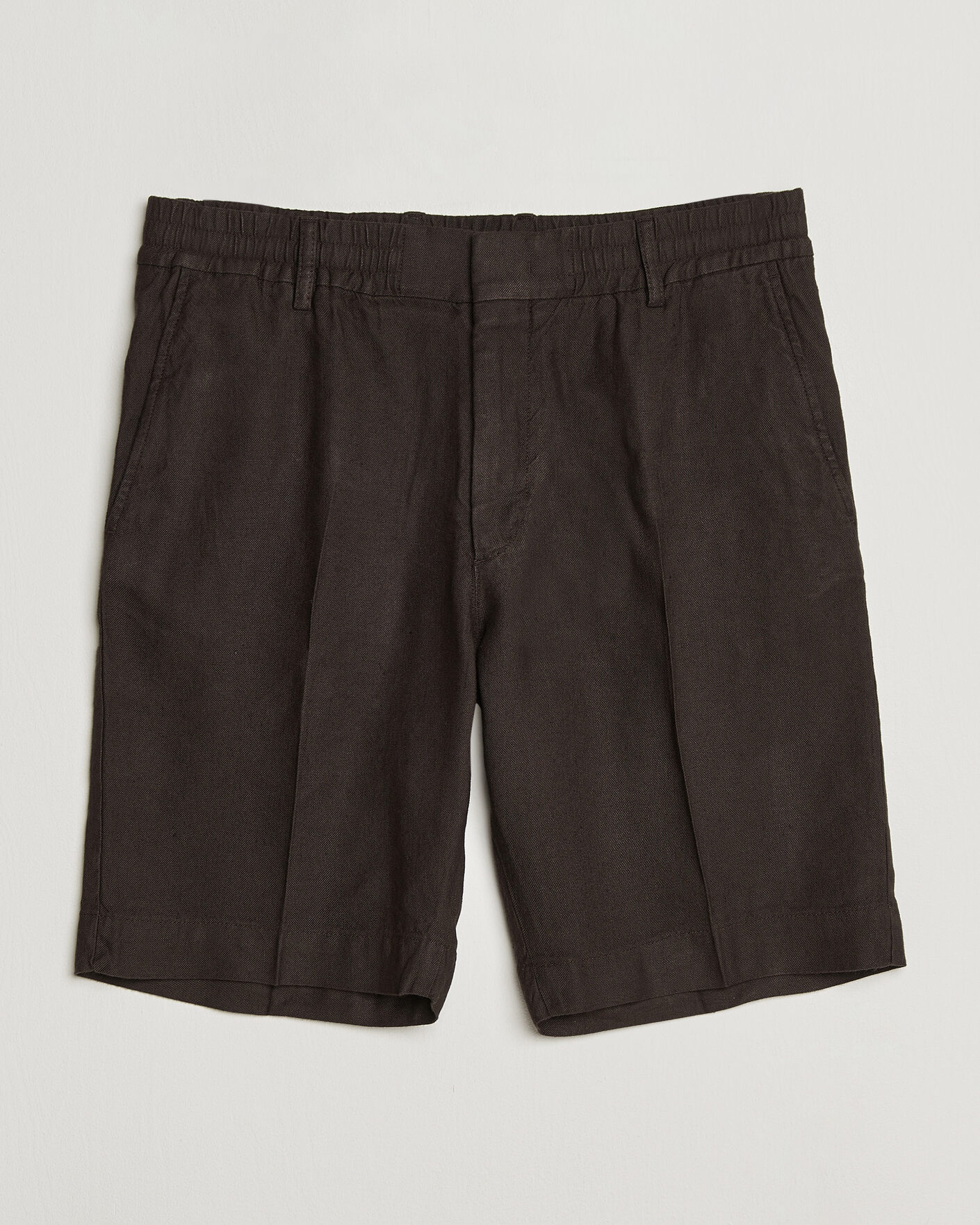 Uomini | Pantaloncini | NN07 | Billie Linen/Viscose Drawstring Shorts Deep Truffle