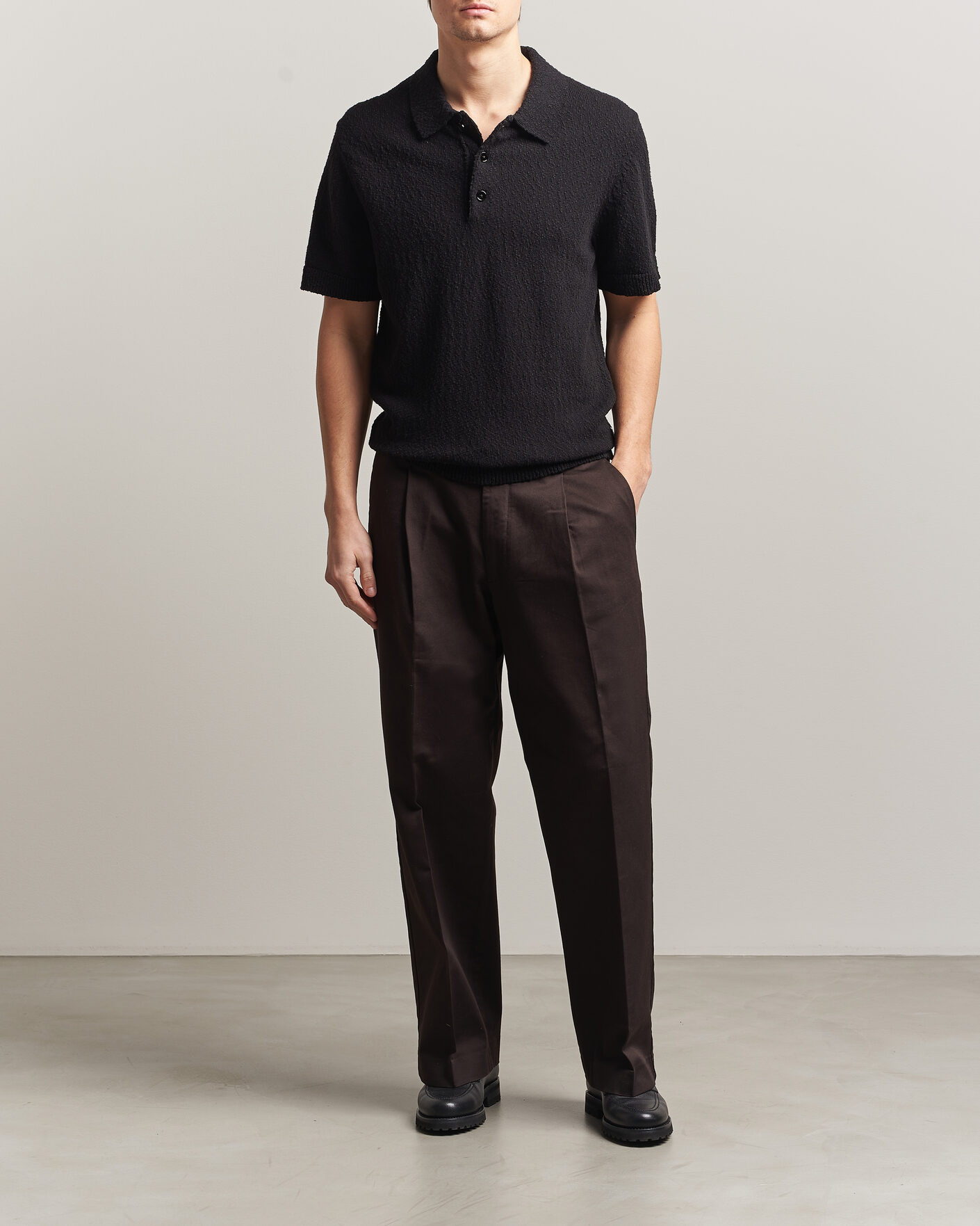 Uomini | Polo | NN07 | Randy Knitted Polo Black
