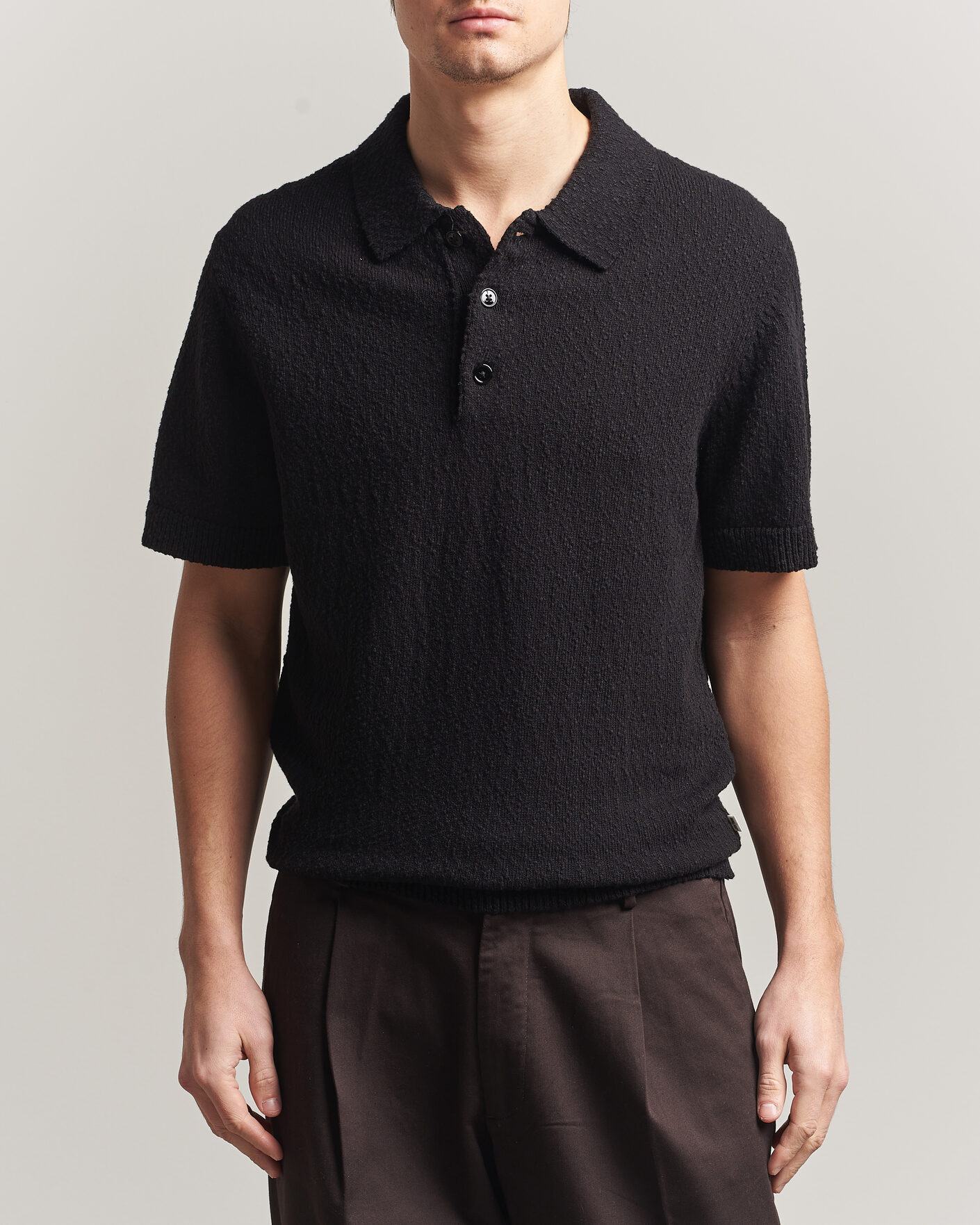 Uomini | Polo | NN07 | Randy Knitted Polo Black